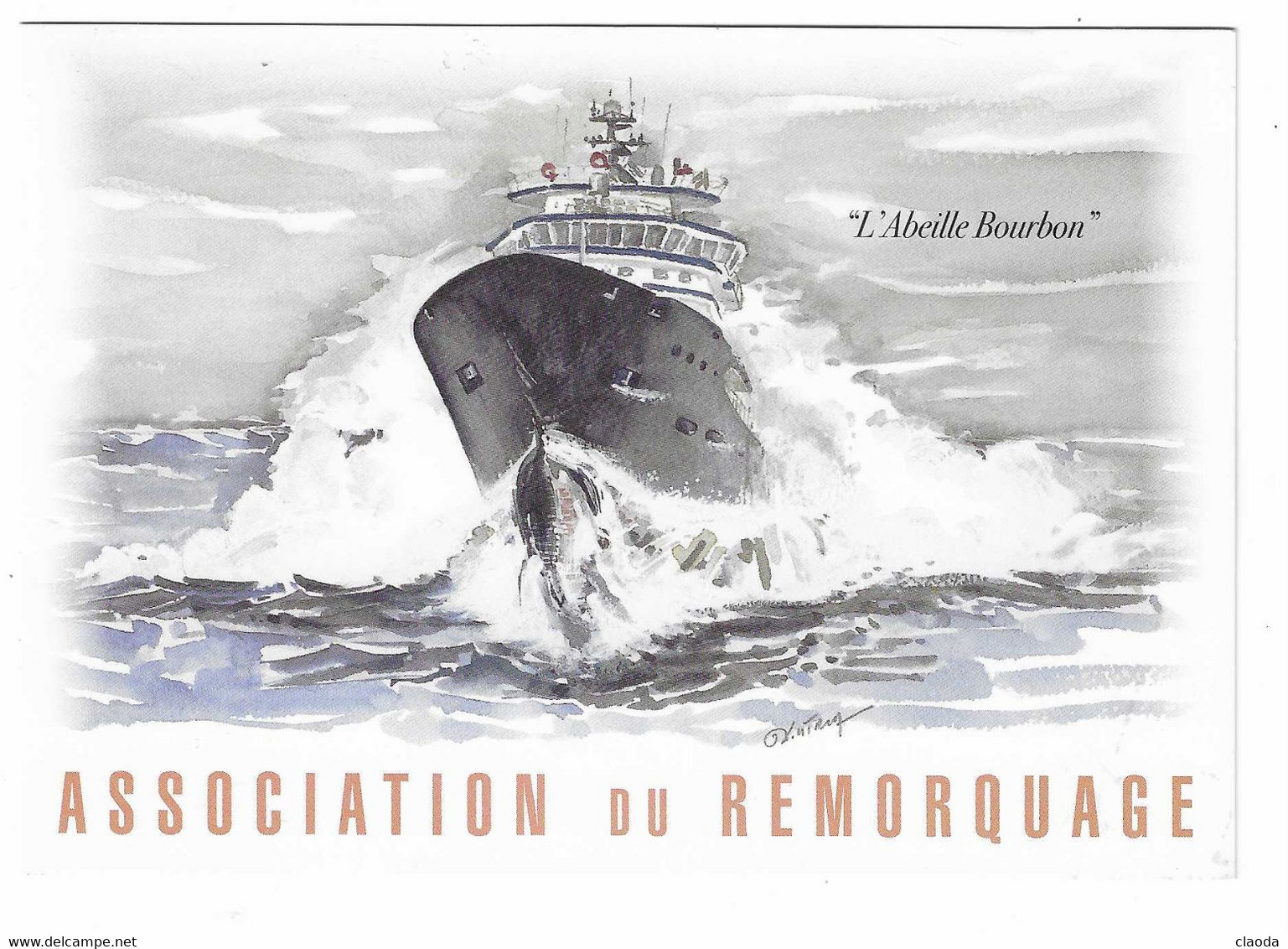 X39 - CARTE ASSOCIATION DU REMORQUAGE - L'ABEILLE BOURBON - Remorqueurs