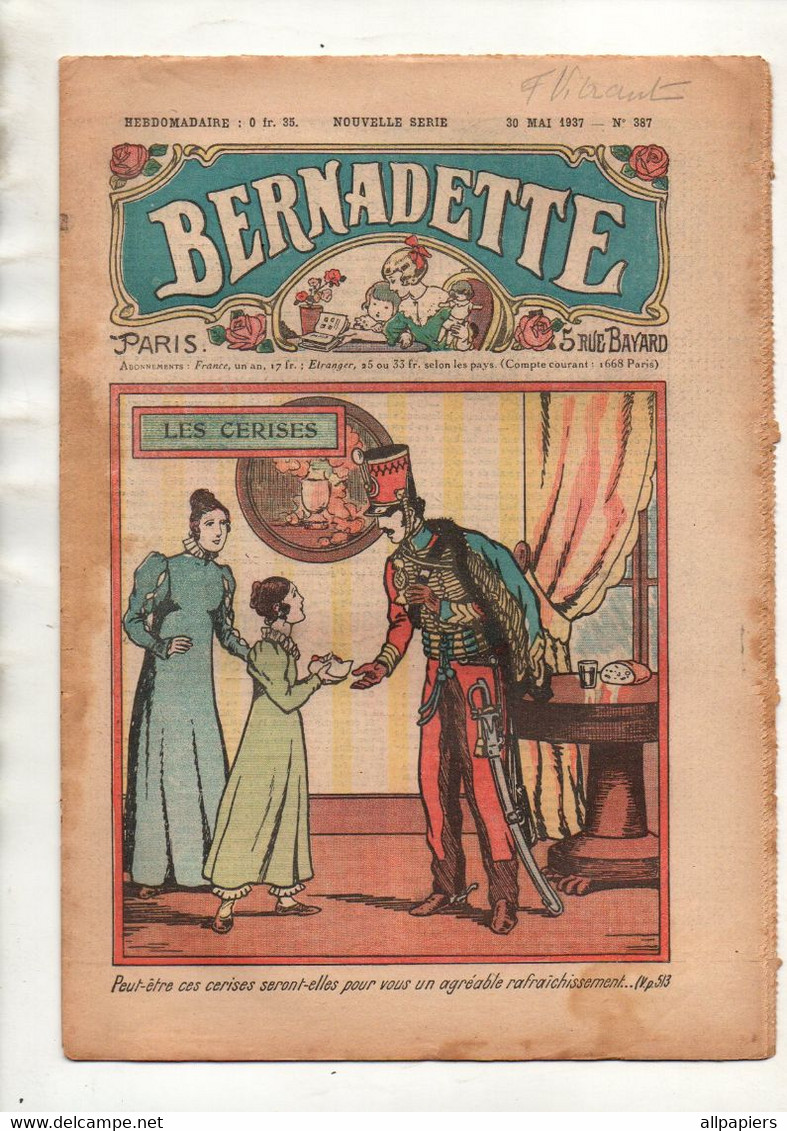 Bernadette N°387 Les Cerises - Saint Nizier Et Saint Germain Moines Et évêques - Emma Mariani - Le Billet De Mille Franc - Bernadette