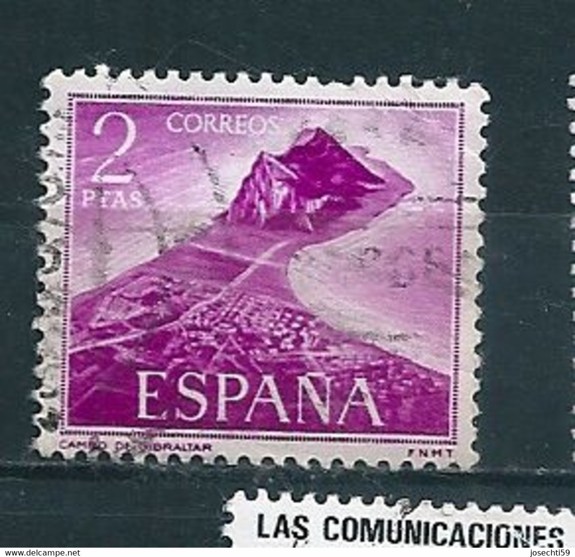 N° 1594 Vue Du Rocher De Gibraltar Timbre Espagne 1969 Oblitéré - Gebraucht