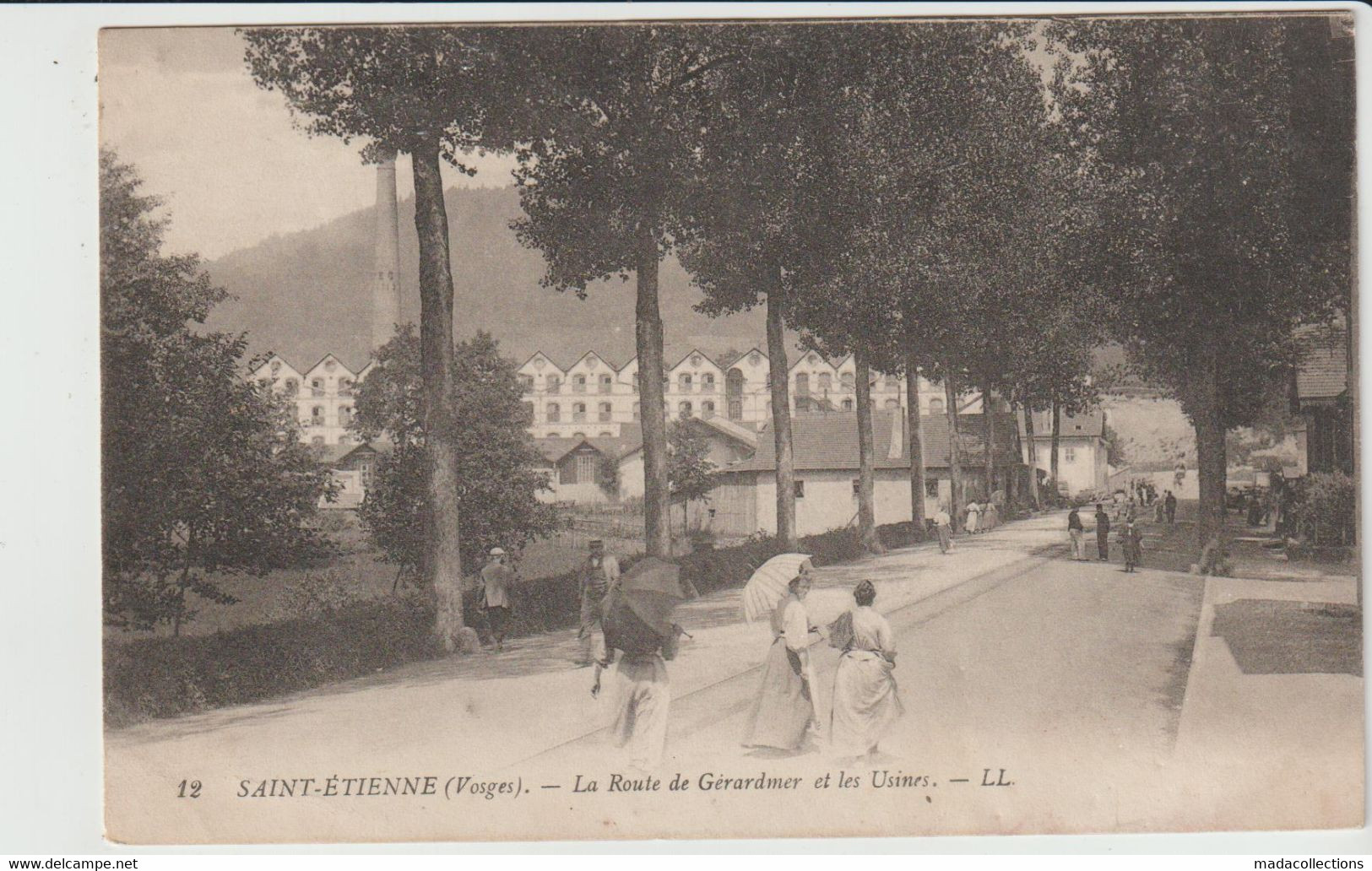 Saint Etienne De Remiremont (88 - Vosges) La Route De Gérardmer Et Les Usines - Saint Etienne De Remiremont