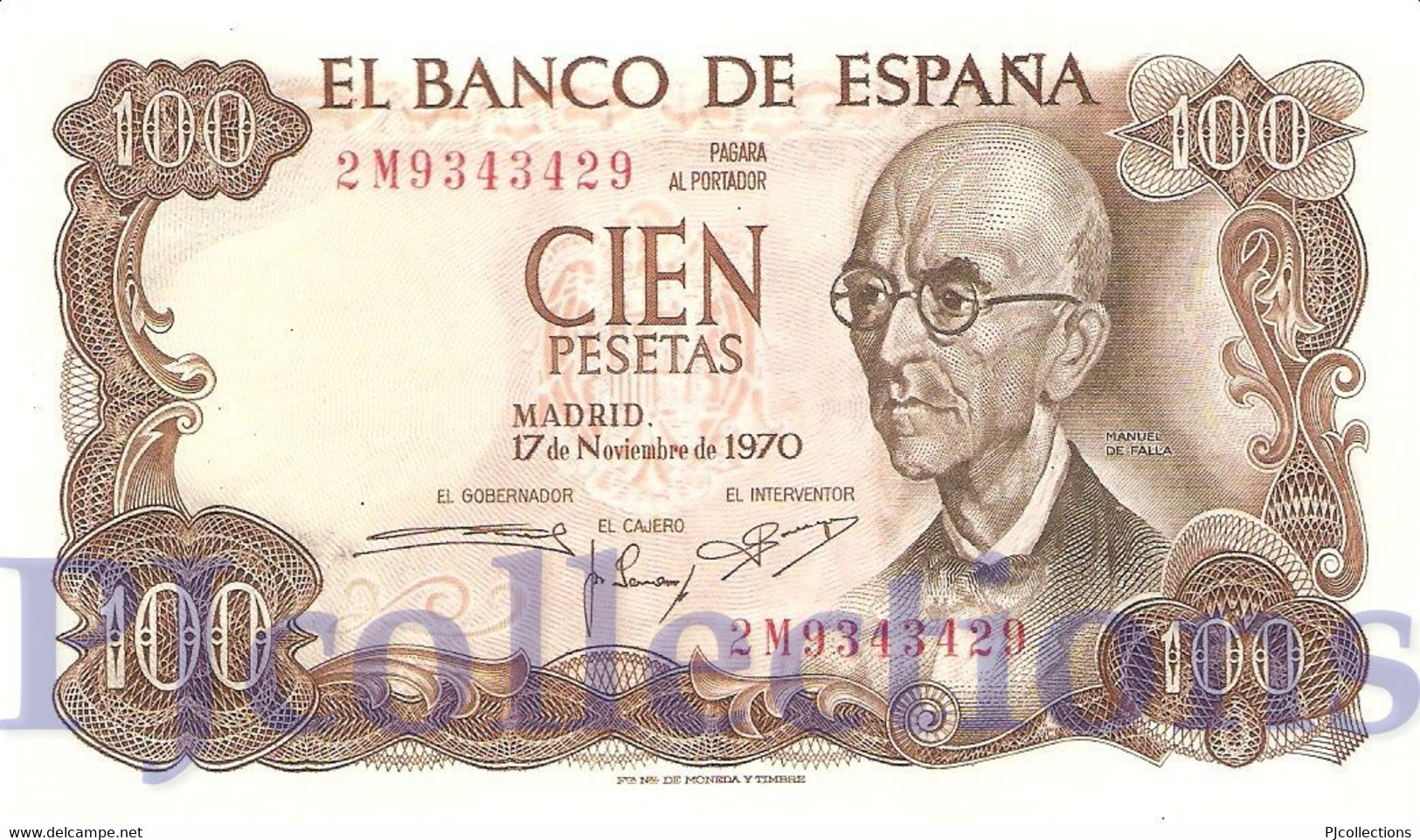 SPAIN 100 PESETAS 1970 PICK 152a UNC - 100 Peseten