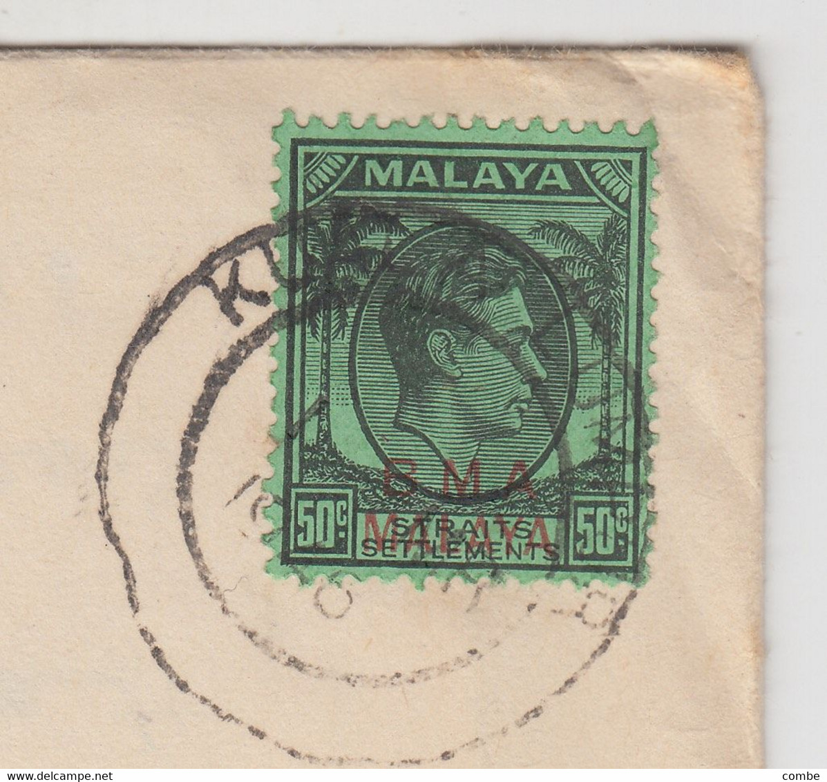 COVER. MALAYA. 28 FEB 48. KUALA. BY AIR MAIL TO CHAILEY ENGLAND - Malaya (British Military Administration)