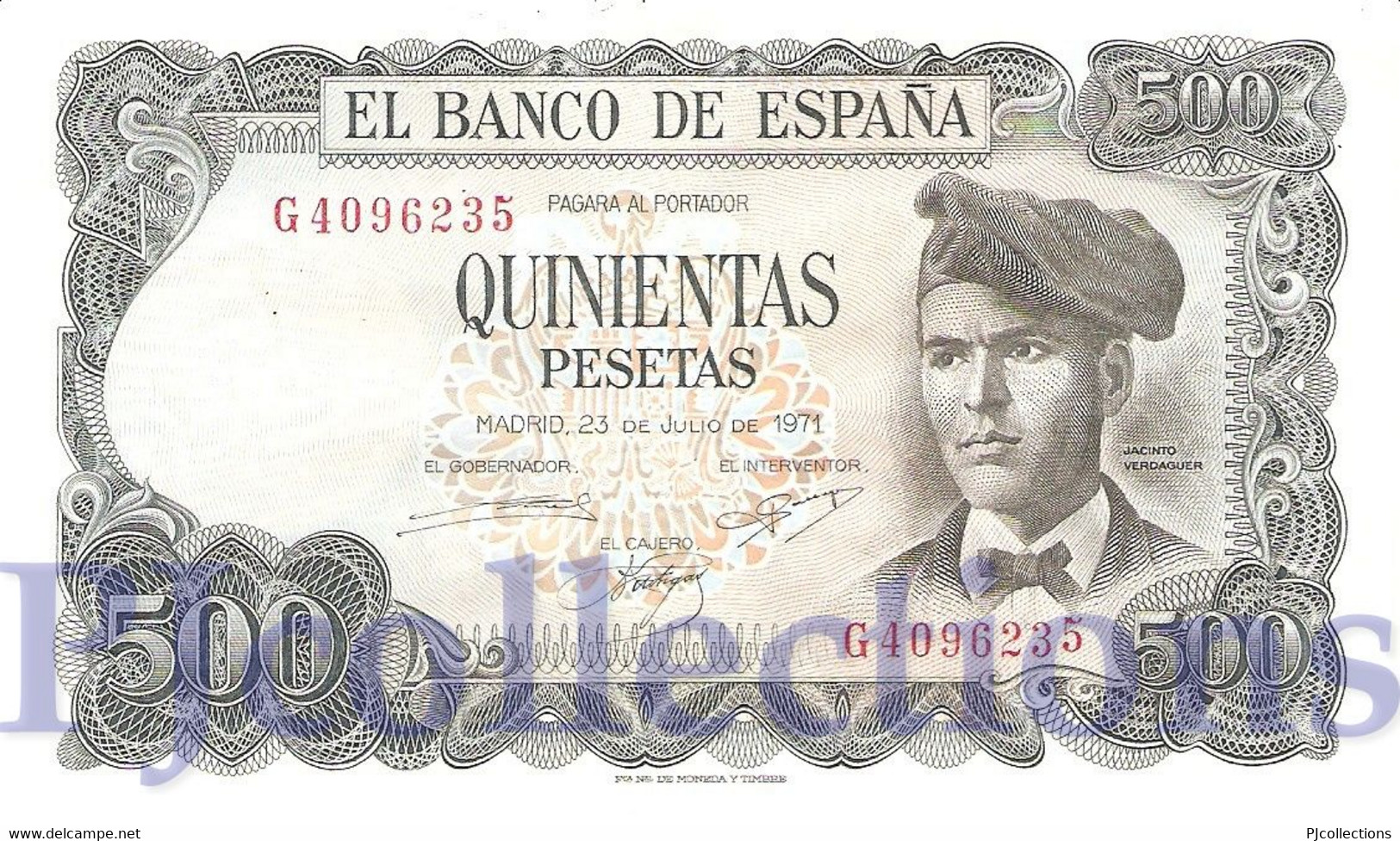 SPAIN 500 PESETAS 1971 PICK 153a AU - 500 Peseten