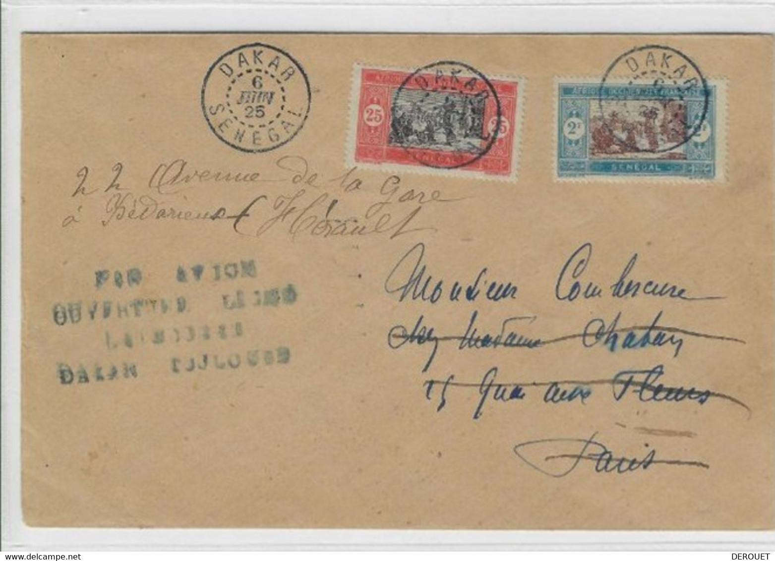 Ligne Mermoz - 06/06/1930 - Ouverture Ligne Aéropostale Dakar-Casablanca - Luchtpost