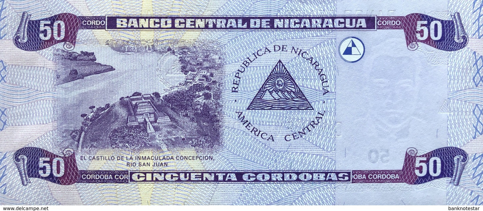 Nicaragua 50 Cordobas, P-193 (2002) - UNC - Serie A - Low Serial Number - Nicaragua