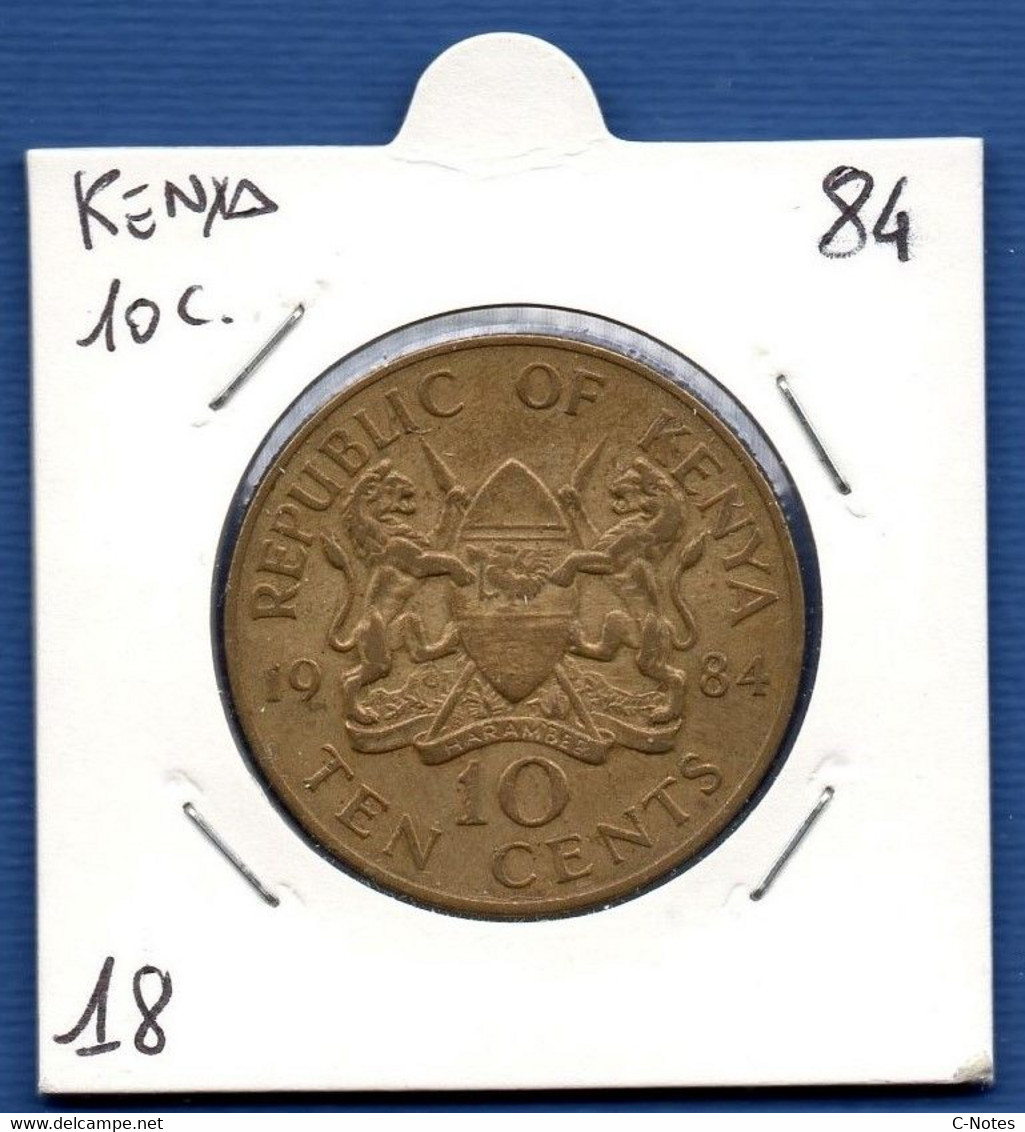 KENYA - 10 Cents 1984 -  See Photos -  Km 18 - Kenya