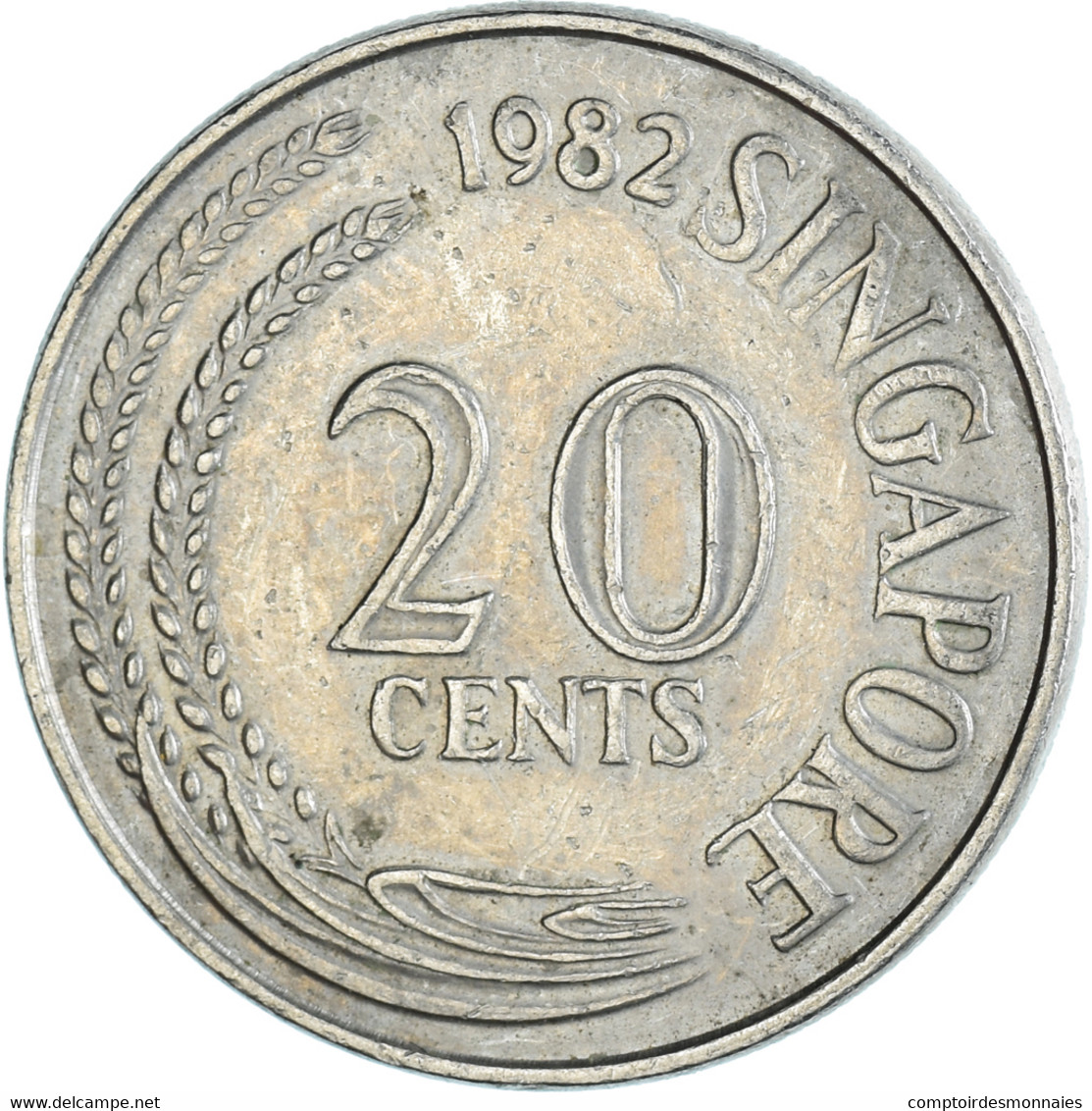 Monnaie, Singapour, 20 Cents, 1982 - Singapour
