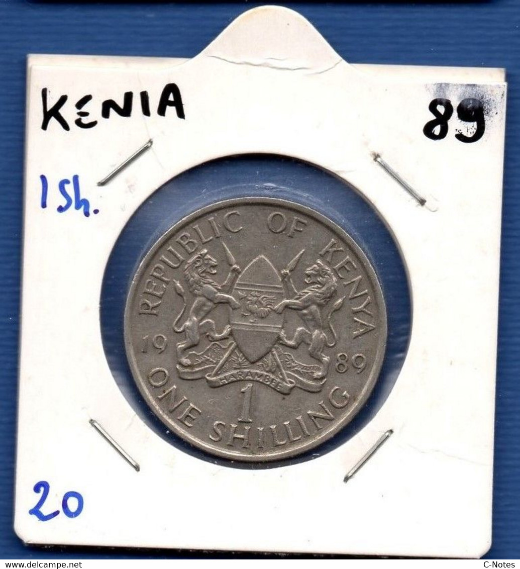 KENYA - 1 Shilling 1989 -  See Photos -  Km 20 - Kenya