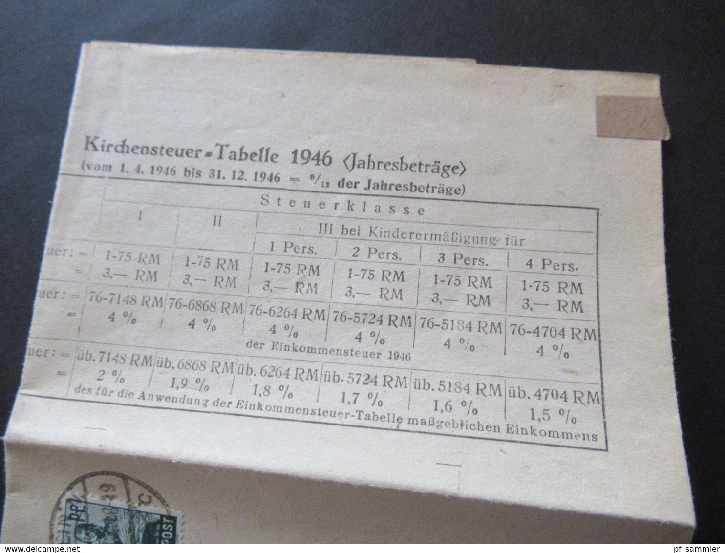 Alliierte Besetzung 1947 Arbeiter EF Stempel Berlin und L1 Reinickendorf (Finanzamt) Berlin Ortsbrief