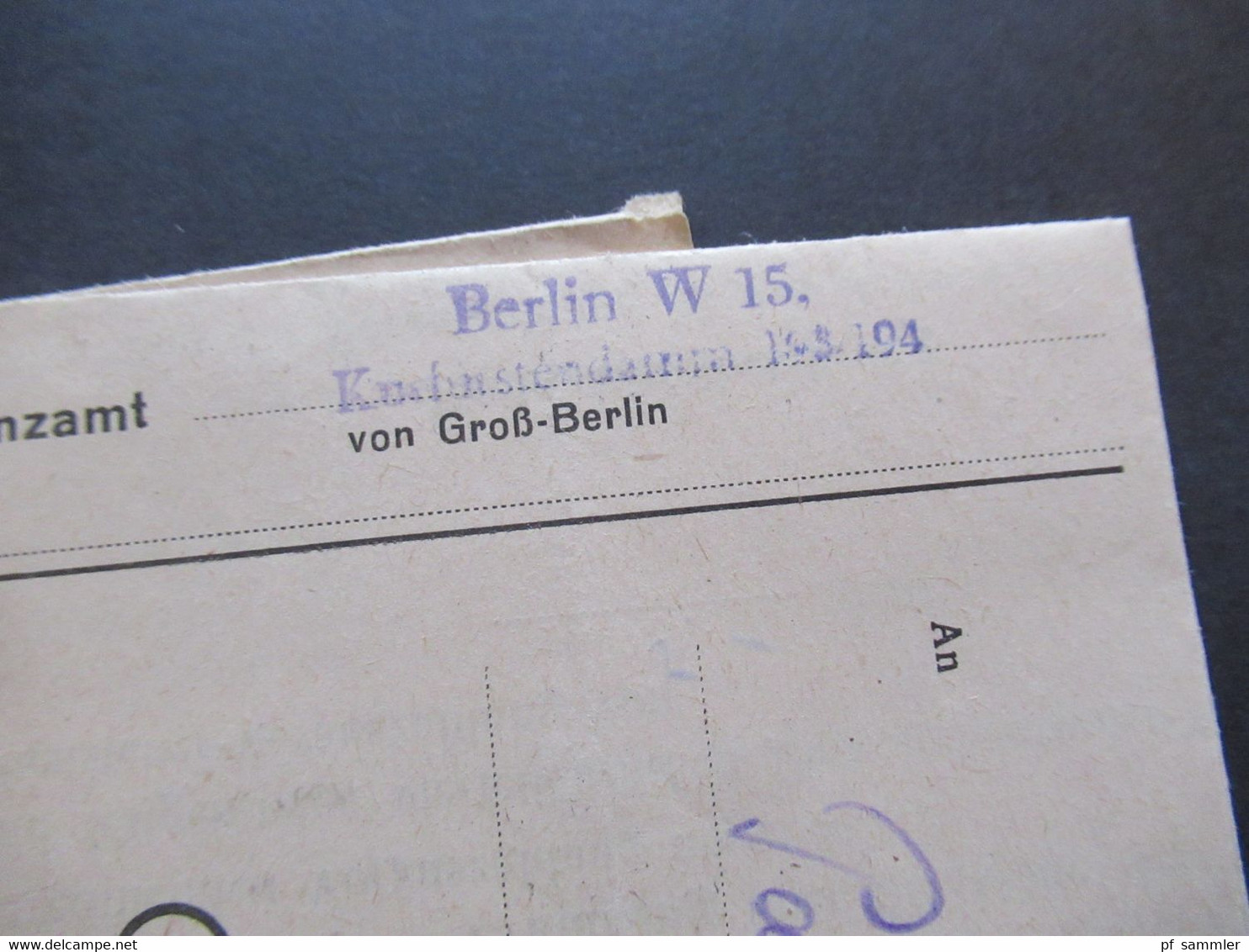 Alliierte Besetzung April 1948 Arbeiter EF Stempel Berlin Stempel Vom Finanzamt Berlin Ortsbrief - Andere & Zonder Classificatie