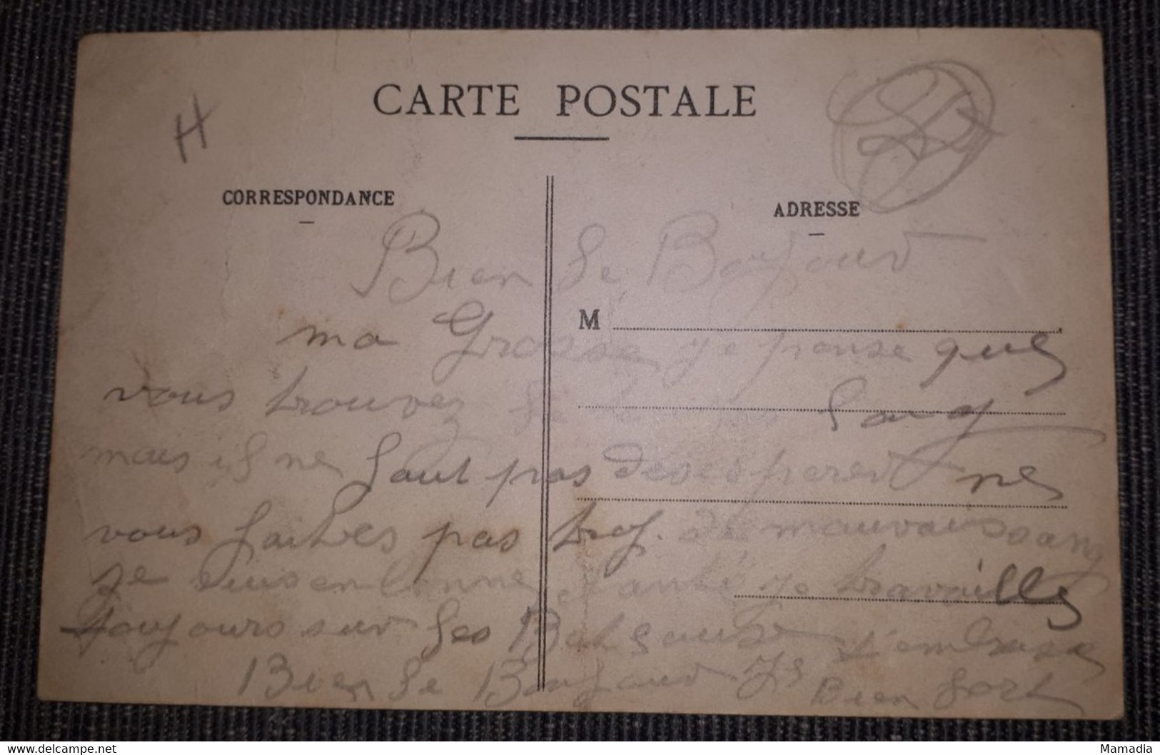 CARTE POSTALE ANCIENNE FEMME VELO CASERNE DUNKERQUE 1910-1915 - Gruss Aus.../ Grüsse Aus...