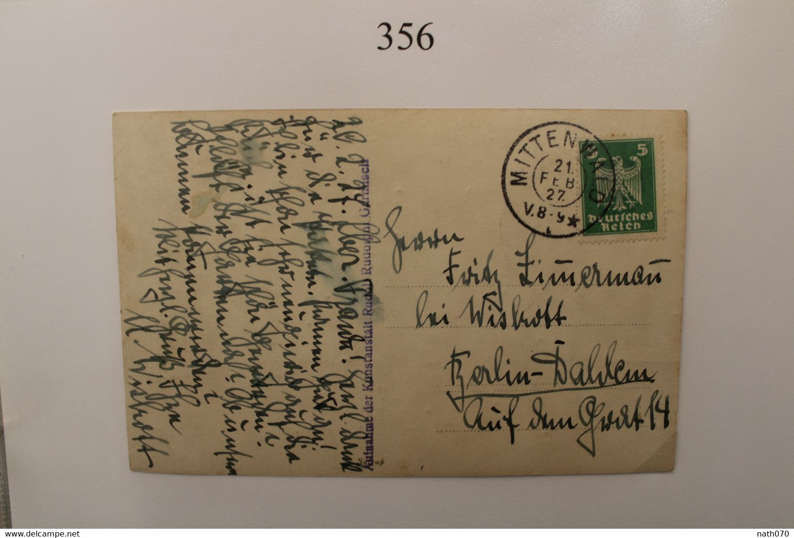 1927 Mittenwald Reich Allemagne Cover Ak - Lettres & Documents