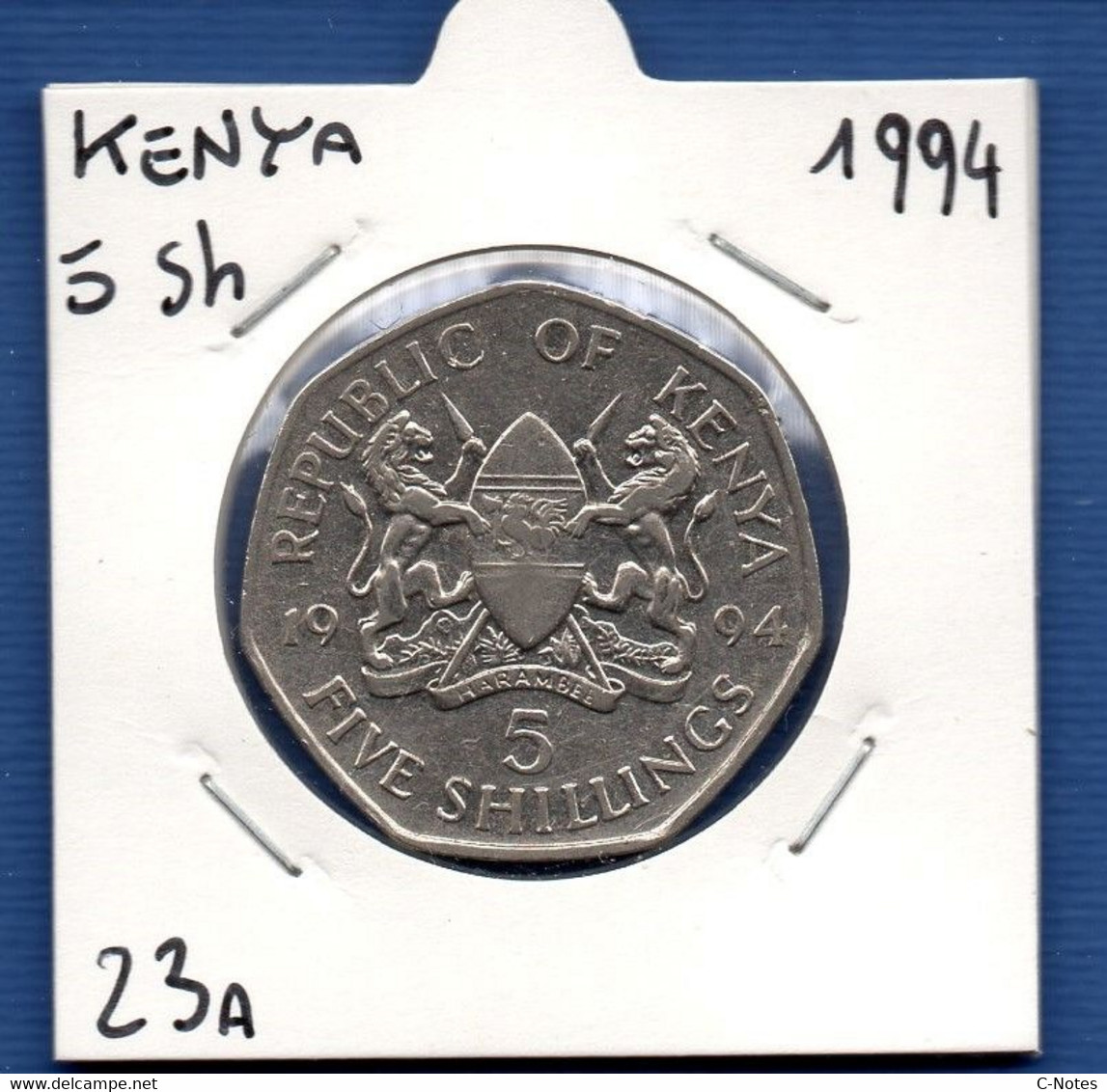 KENYA - 5 Shillings 1994 -  See Photos -  Km 23a - Kenya