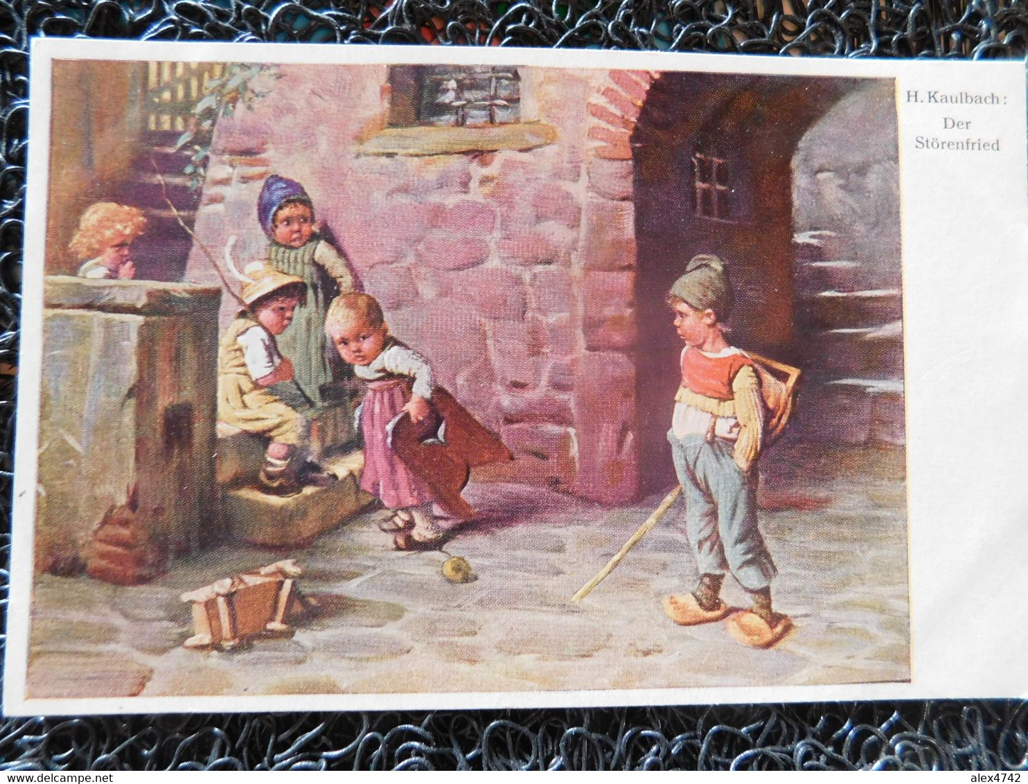 Illustrateur H. Kaulbach, Groupe D'enfants Dans La Rue "Le Fauteur De Troubles" - "Der Störenfried" (Q15) - Kaulbach, Hermann