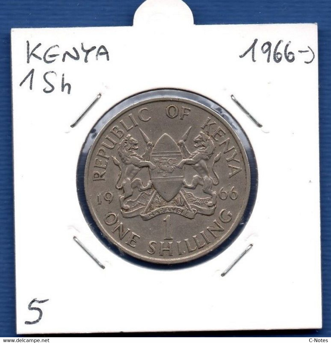 KENYA - 1 Shilling 1966 -  See Photos -  Km 5 - Kenya