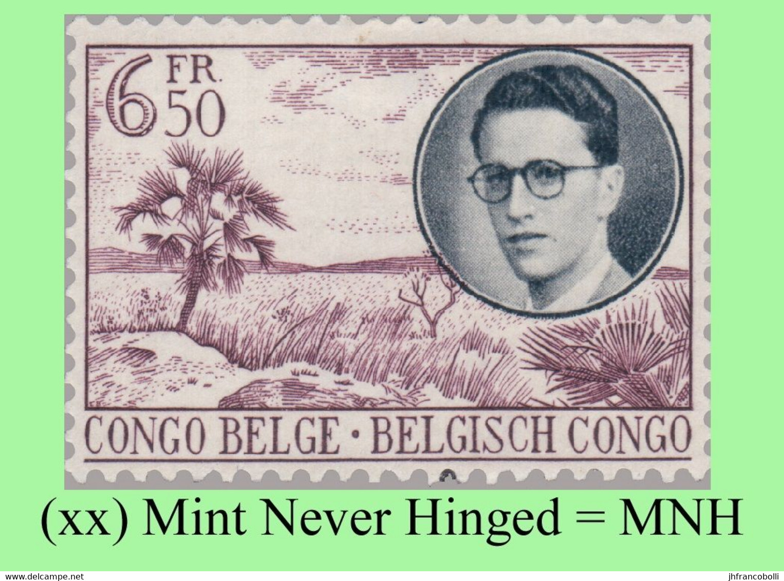 1955 ** BELGIAN CONGO / CONGO BELGE = COB 336 MNH KING'S TRAVEL :  BLOC OF -4- STAMPS WITH ORIGINAL GUM - Blocks & Sheetlets