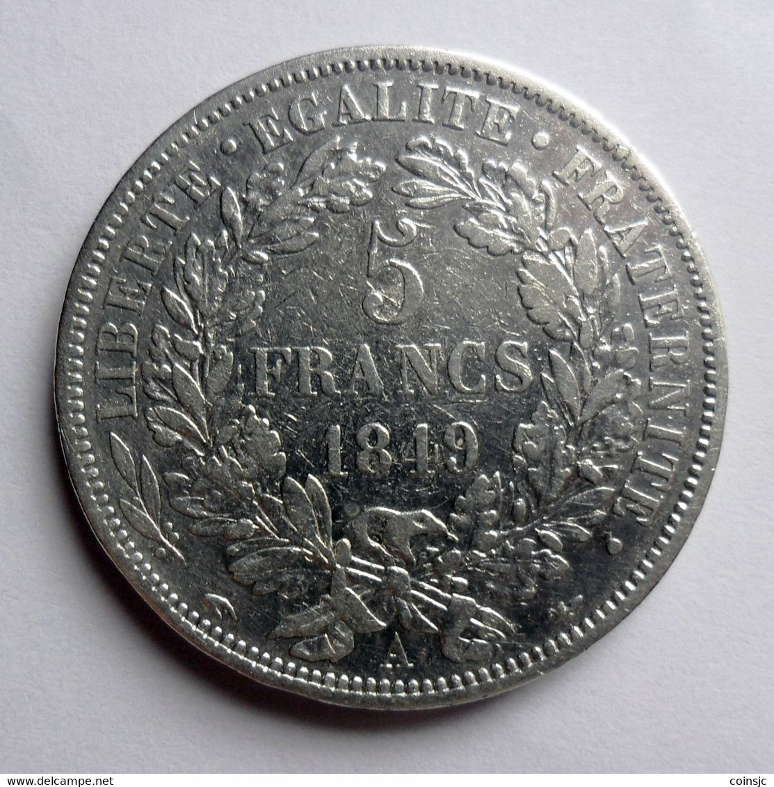 FRANCE - 5 FRANCS - 1849 - 5 Francs