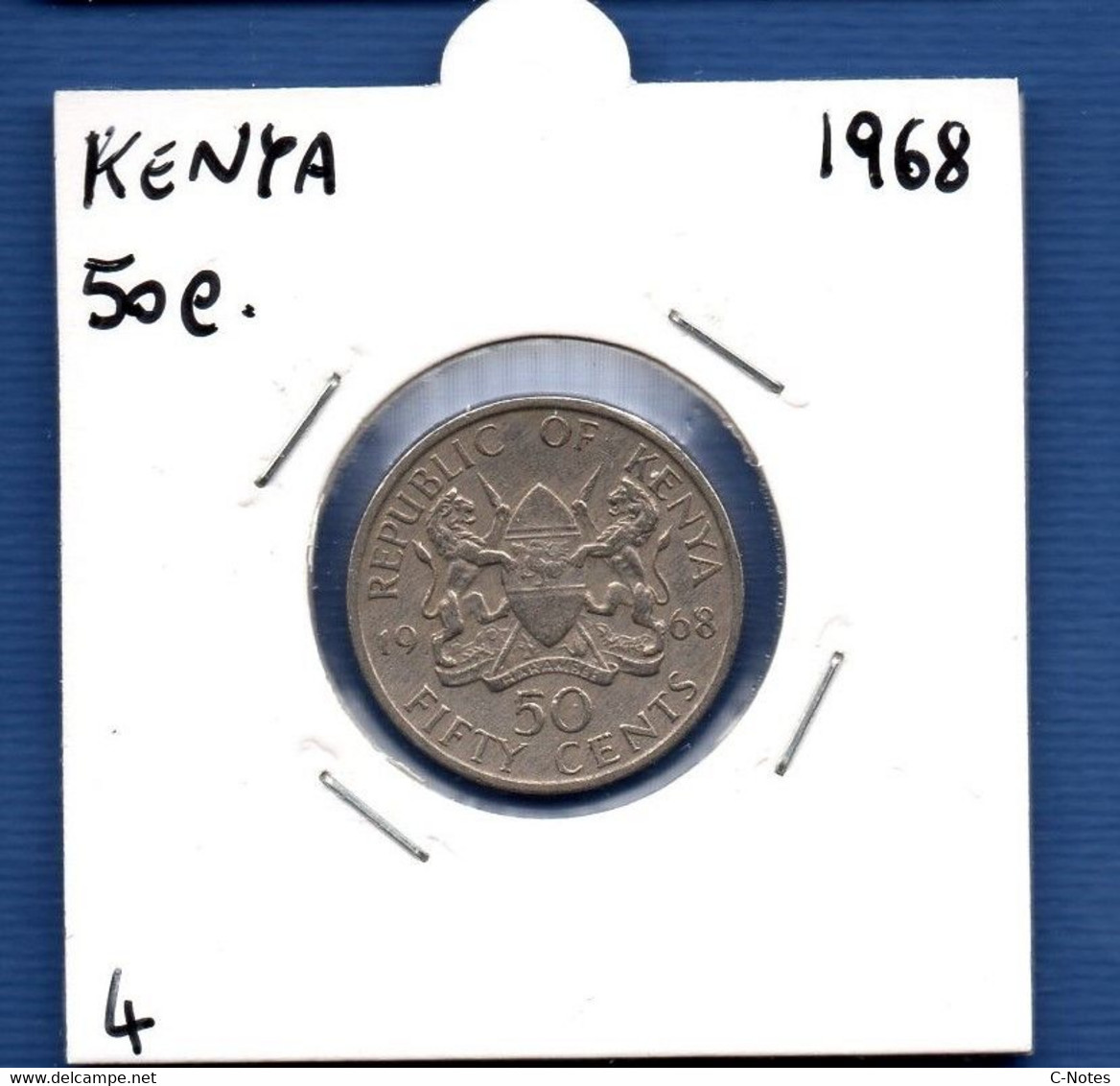 KENYA - 50 Cents 1968 -  See Photos -  Km 4 - Kenya