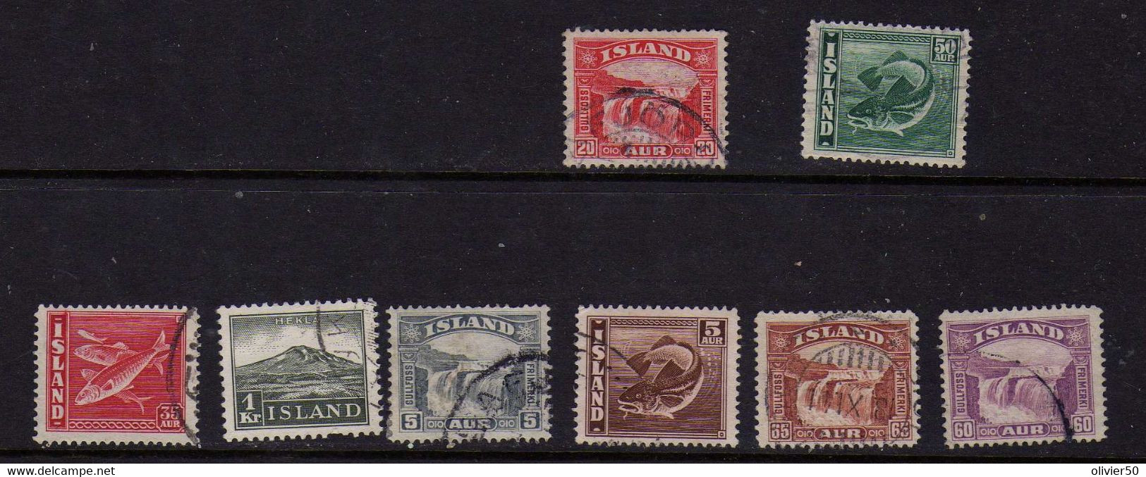 Islande (1931-39)  - Poisson - Paysages - Obliteres - Oblitérés