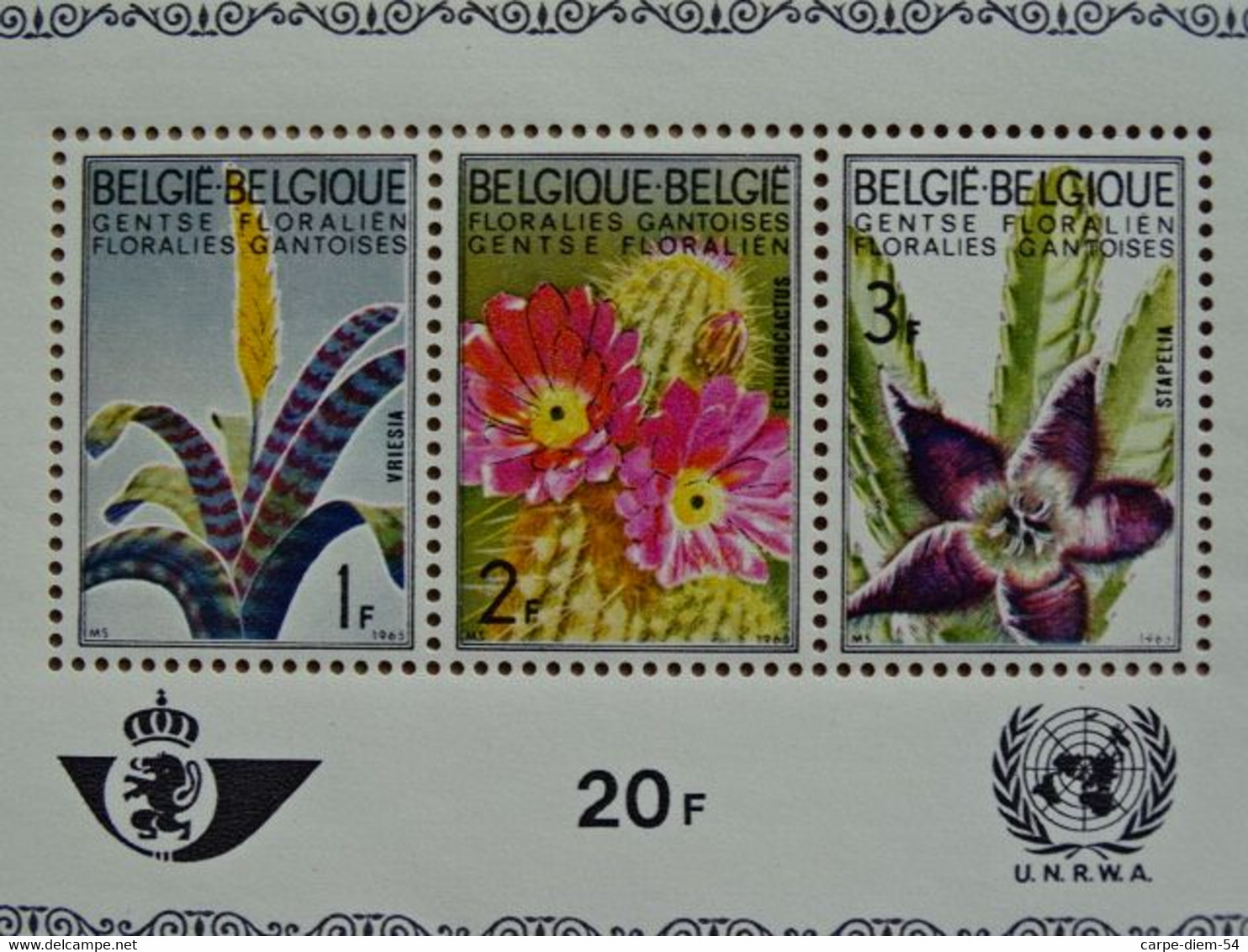 Belgique - Floralies Gantoises - 3 Timbres De 1, 2 Et 3 Francs Belges - 1965 - 1961-1970