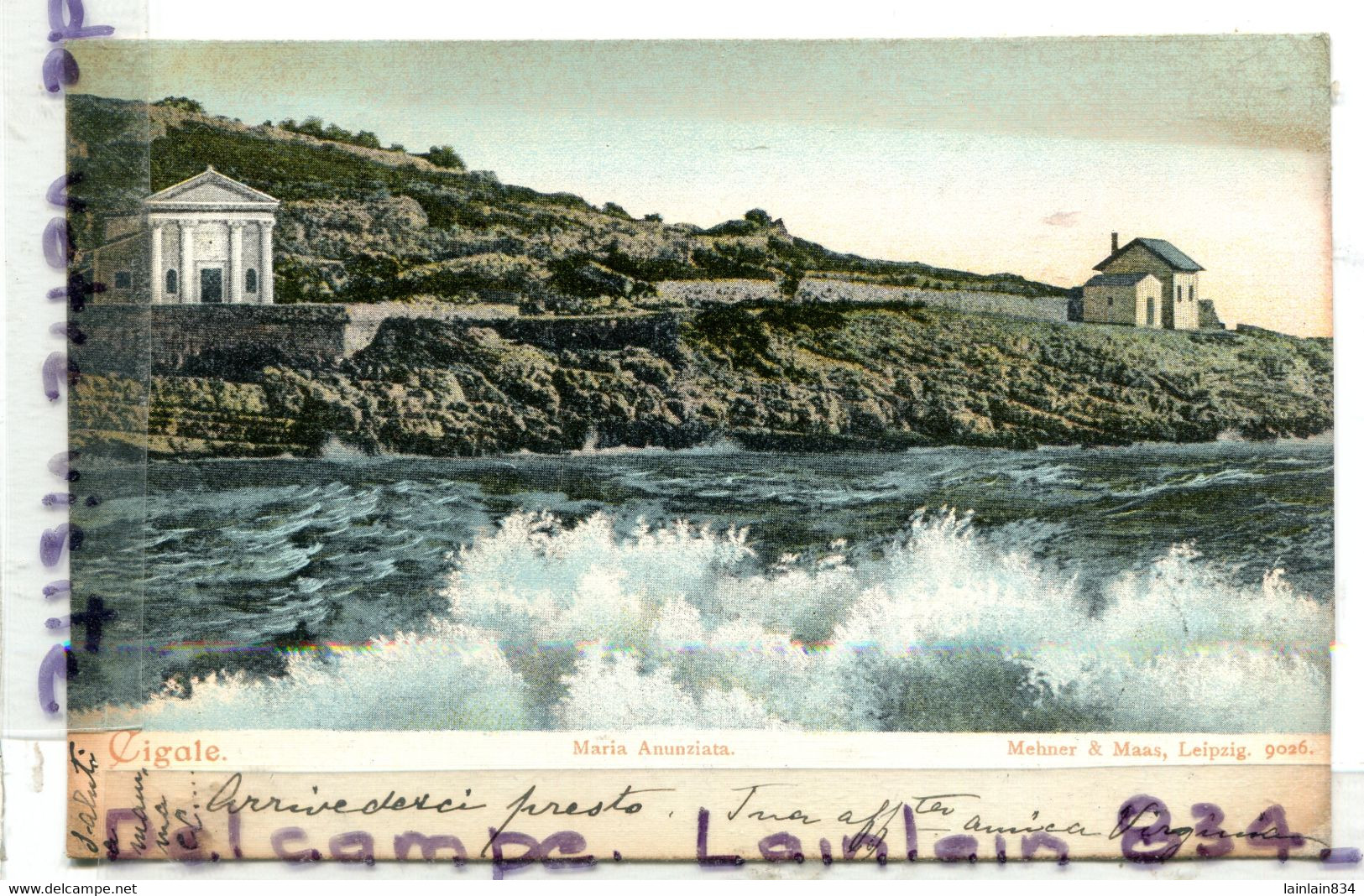 - Cigale - Maria Anunziata, Carte Rare, épaisse, Précurseur, Timbre, Cachet, écrite, 1917, TBE, Scans. - Kroatien