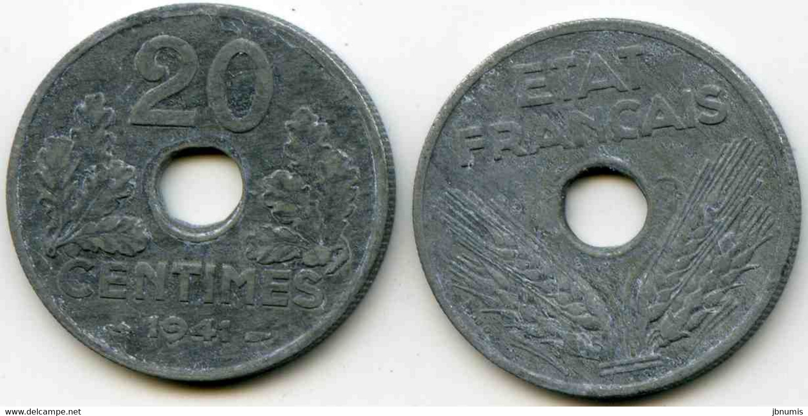 France 20 Centimes 1941 GAD 321 KM 900.1 - 20 Centimes