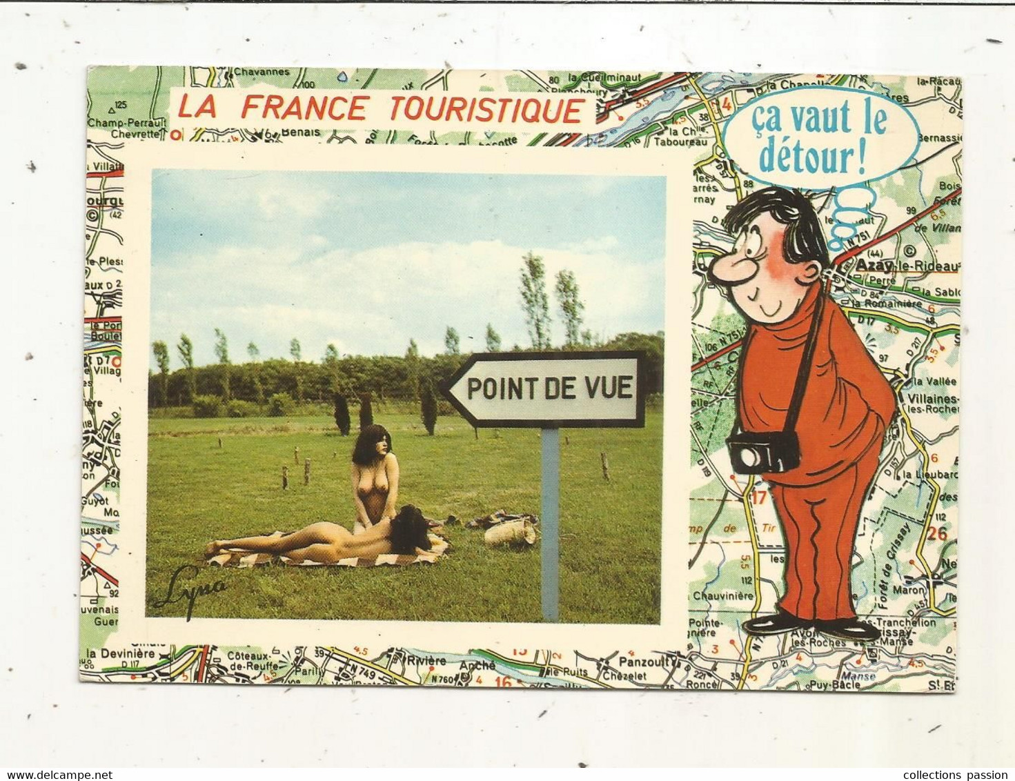 Cp, Pin Up,  Pin-ups,  La France Touristique ,ça Vaut Le Détour , Point De Vue,  Voyagée 1976 - Pin-Ups