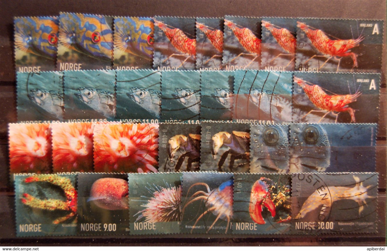 Norvège Norway Norge - Small Batch Of 28 Stamps "marine Life" Used - Collections