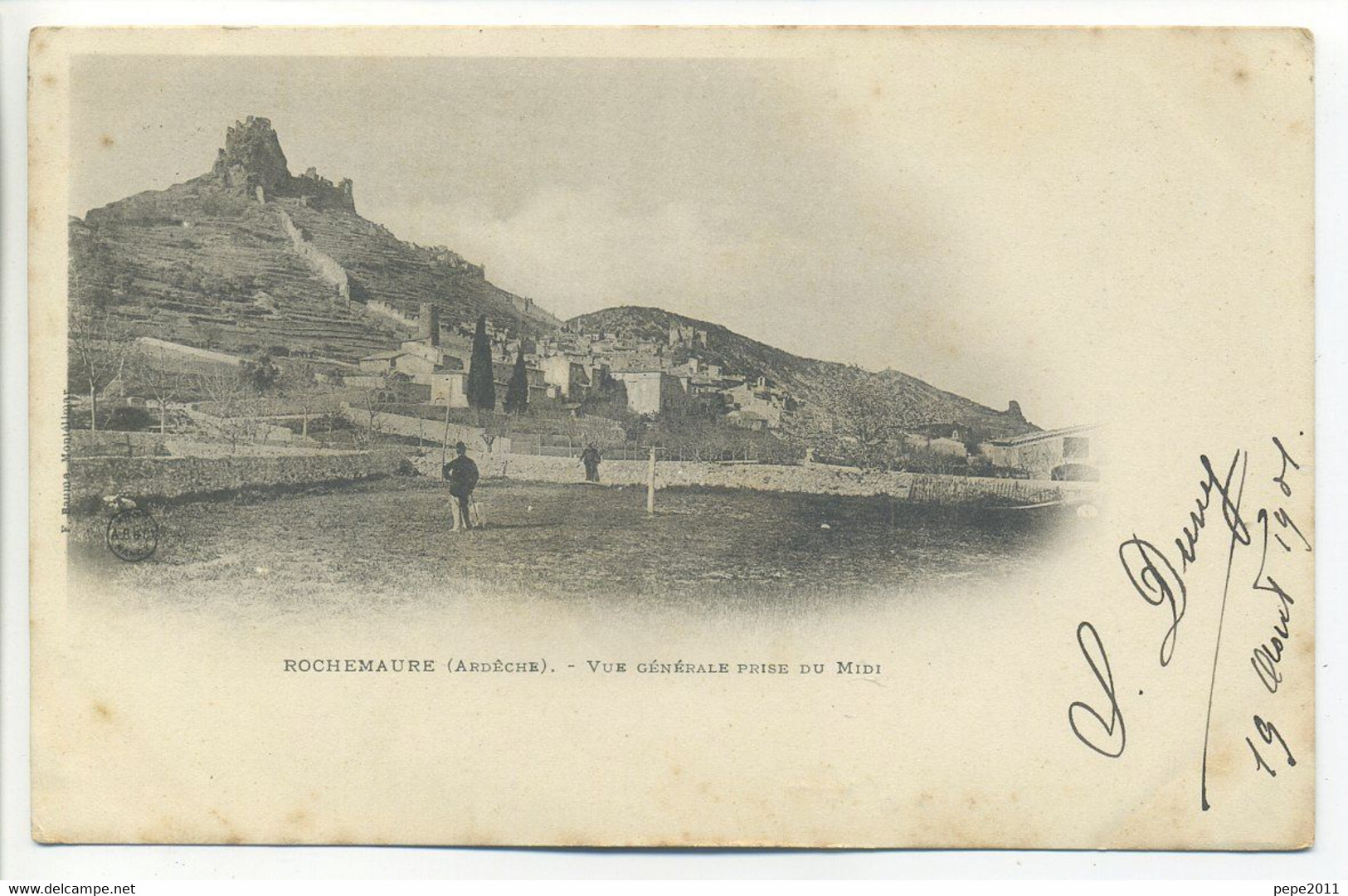 CPA Précurseur [07] Ardèche - Rochemaure - Vue Générale Prise Du Midi En 1901 - Rochemaure