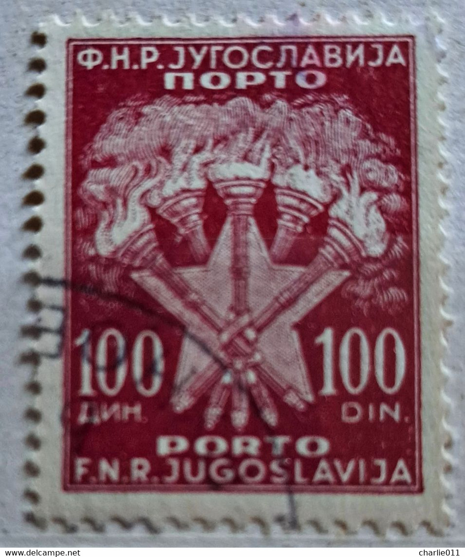 COAT OF ARMS-100 D-PORTO-ERROR-DOTS-YUGOSLAVIA-1961 - Strafport