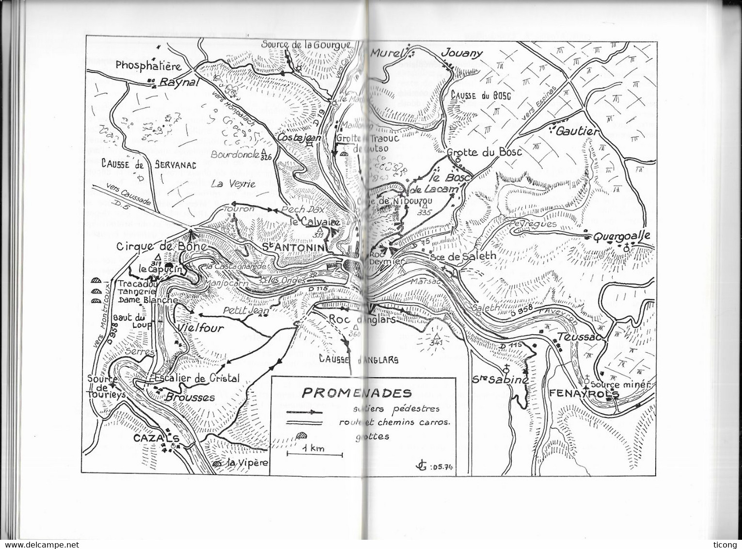 SAINT ANTONIN NOBLE VAL TARN ET GARONNE - GUIDE ILLUSTRE 1975 PARS LES AMIS DU VIEUX ANTONIN ( CARTE ) 160 PAGES - Midi-Pyrénées