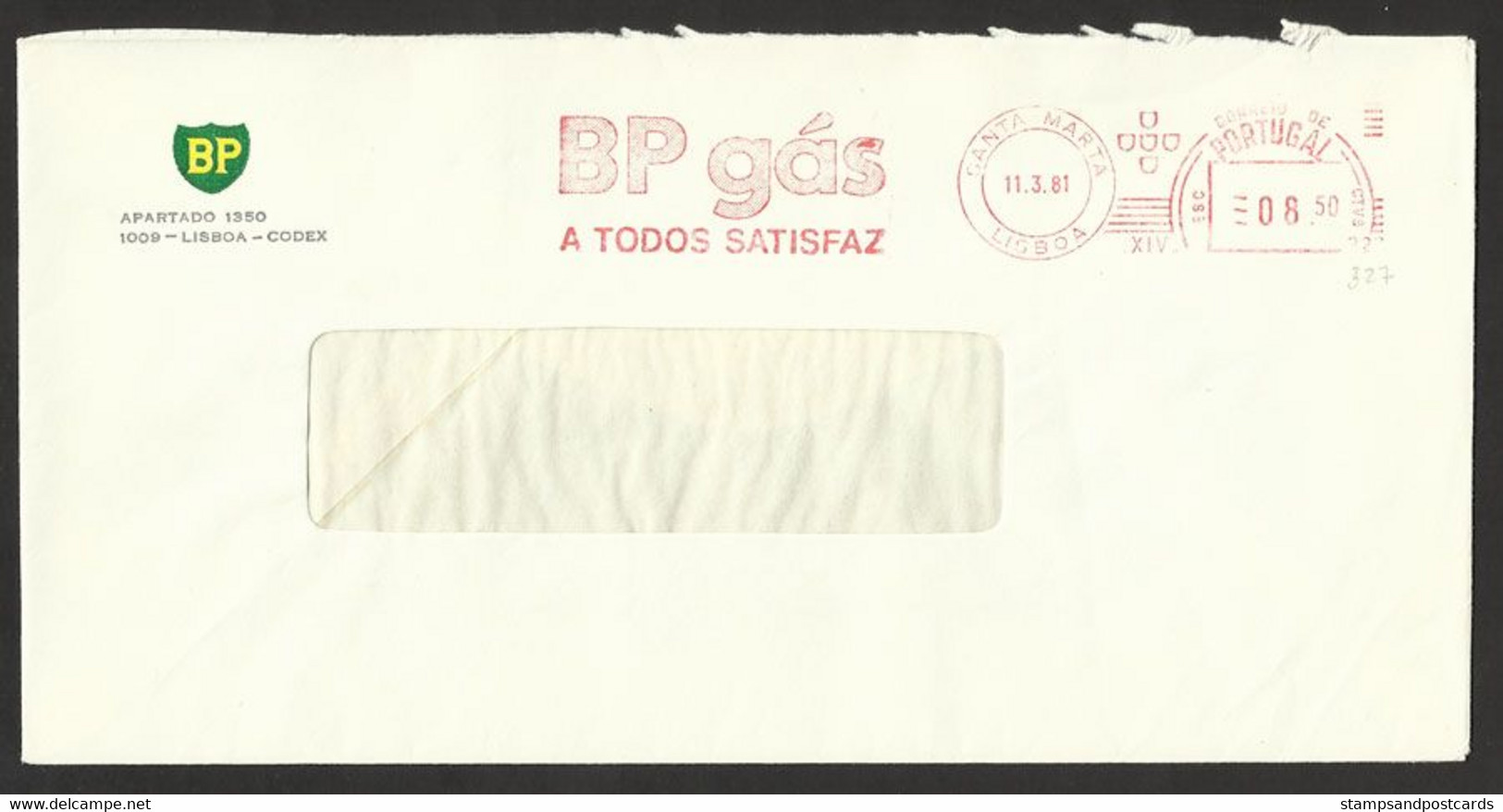 Portugal EMA Cachet Rouge BP Gaz 1981 Meter Stamp BP Gaz - Maschinenstempel (EMA)