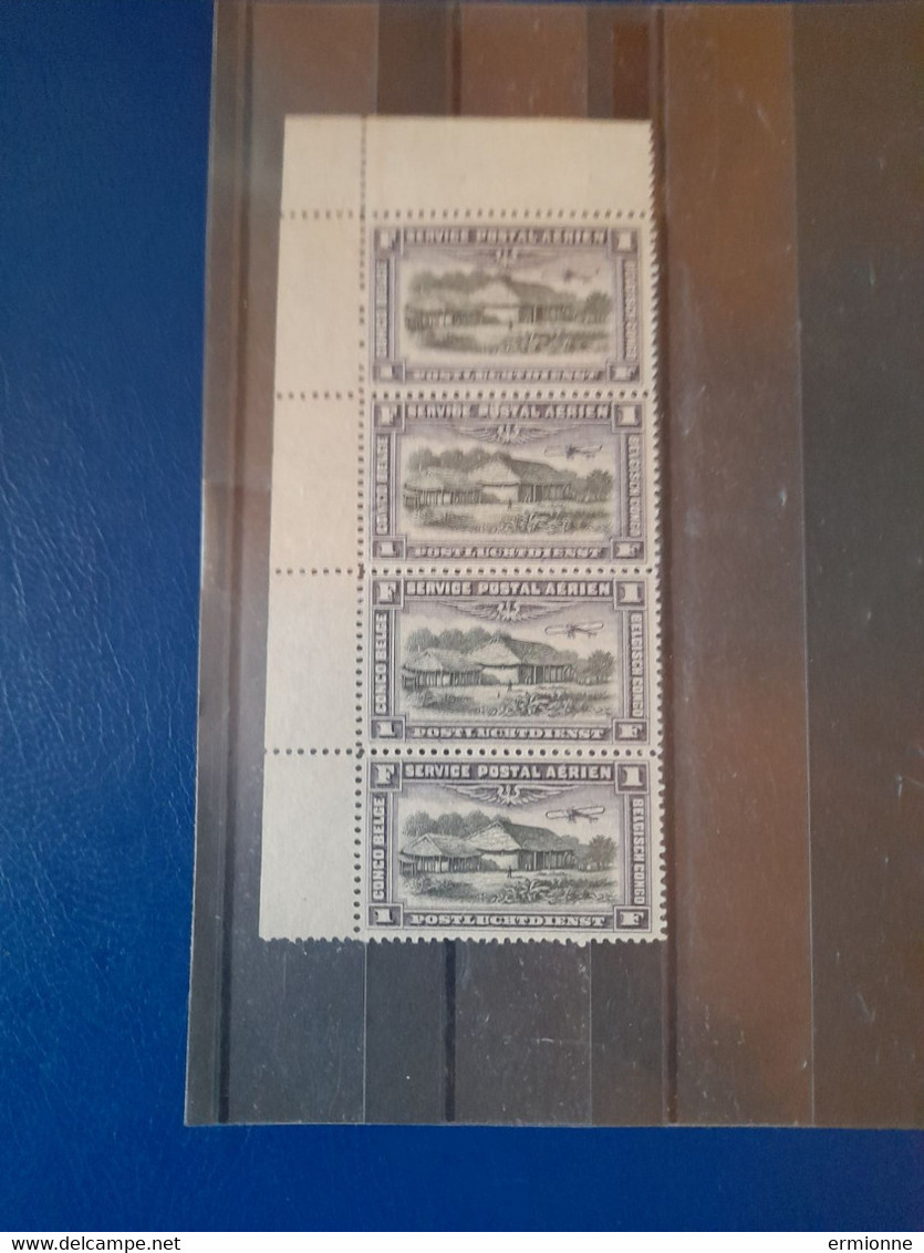 Timbres Poste Aérienne Congo Belge 1921 Paysages Survolés Par Avion PA2 - Unused Stamps