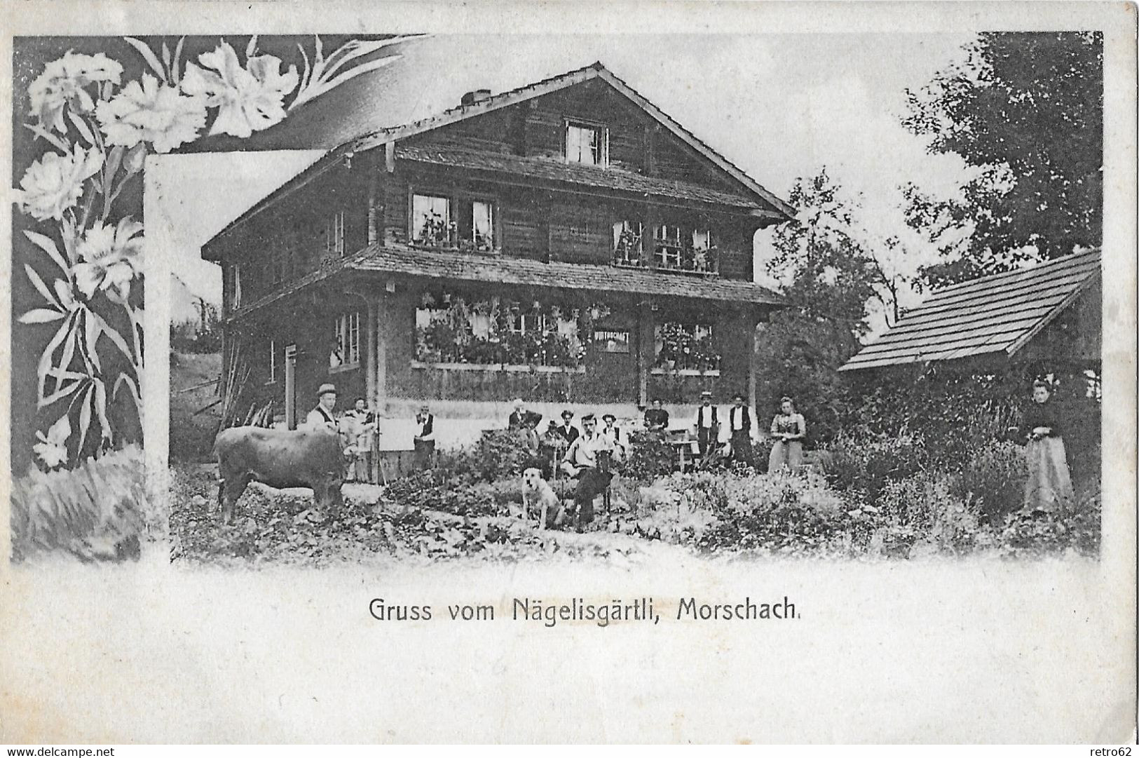 MORSCHACH → Gruss Vom Nägelisgärtli, Belebte Szene Anno 1908 - Morschach