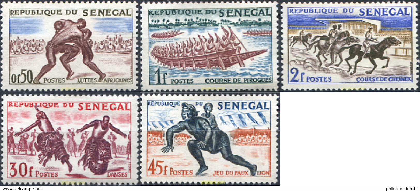 41912 MNH SENEGAL 1961 DEPORTES INDIGENAS - Sénégal (1960-...)