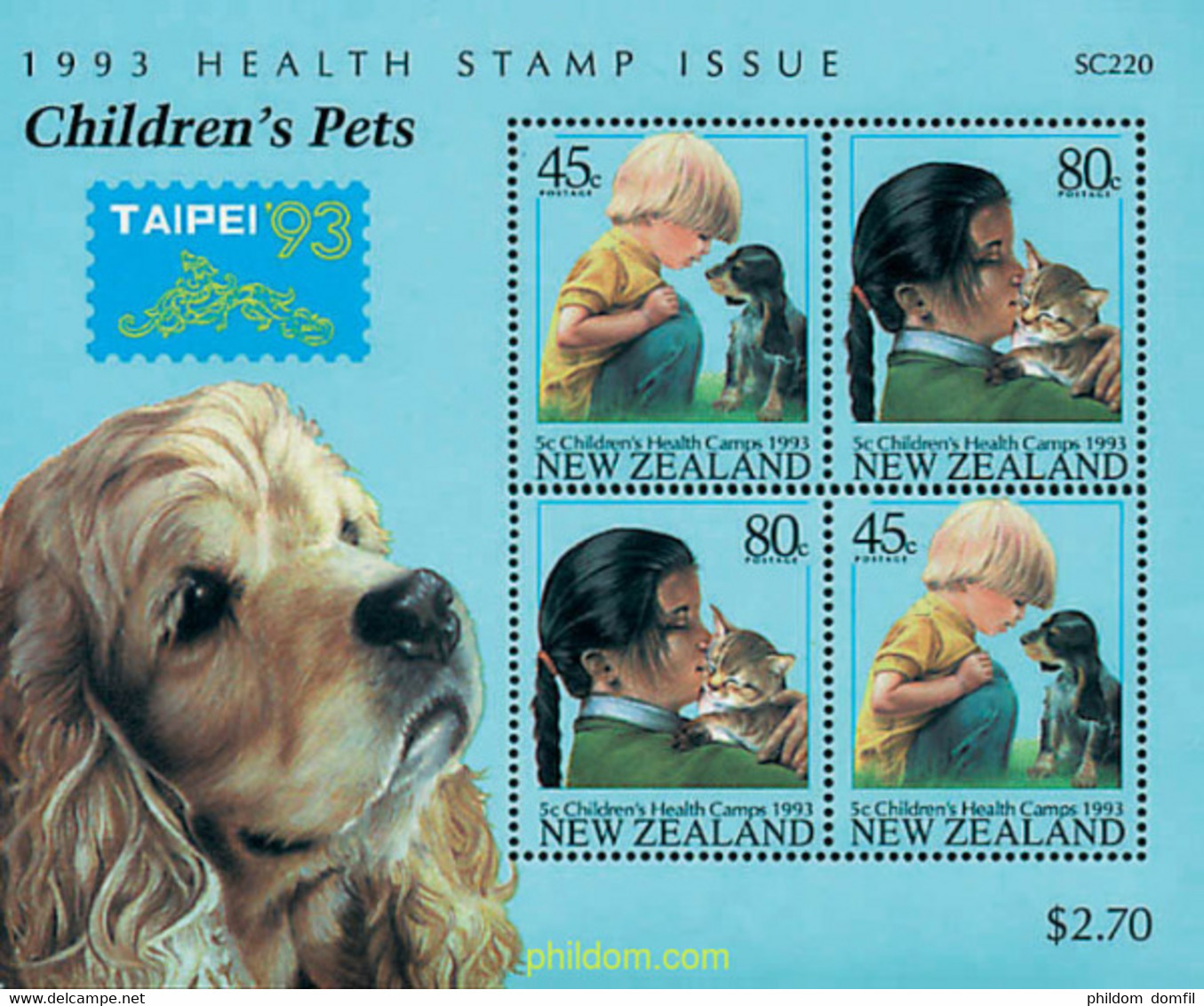 79754 MNH NUEVA ZELANDA 1993 TAIPEI 93. EXPOSICION FILATELICA INTERNACIONAL - Errors, Freaks & Oddities (EFO)