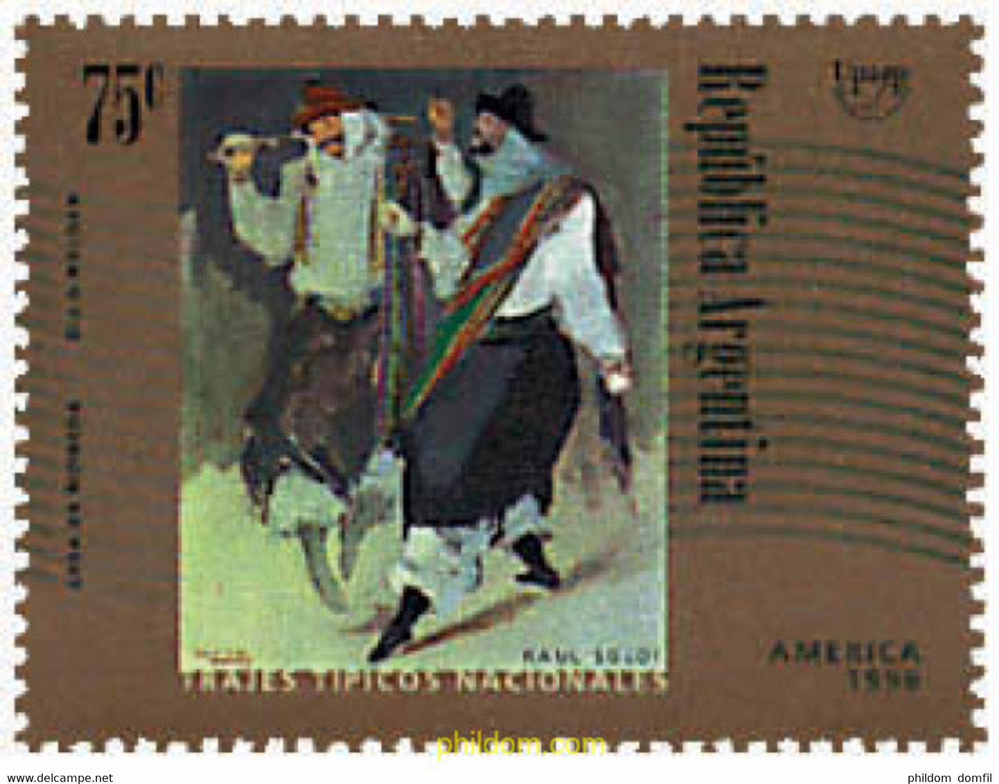 32171 MNH ARGENTINA 1997 AMERICA-UPAEP 1996 - TRAJES REGIONALES - Usados