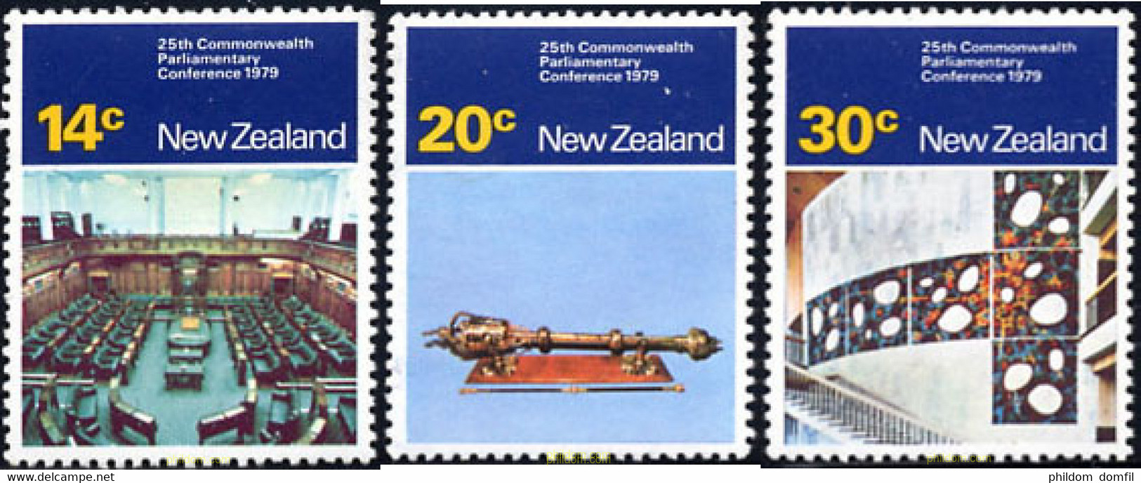 173463 MNH NUEVA ZELANDA 1979 25 CONFERENCIA PARLAMENTARIA DE LA COMMONWEALTH - Plaatfouten En Curiosa