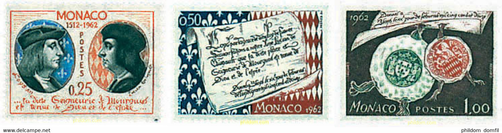 32376 MNH MONACO 1962 450 ANIVERSARIO DE LA SOBERANIA - Otros & Sin Clasificación