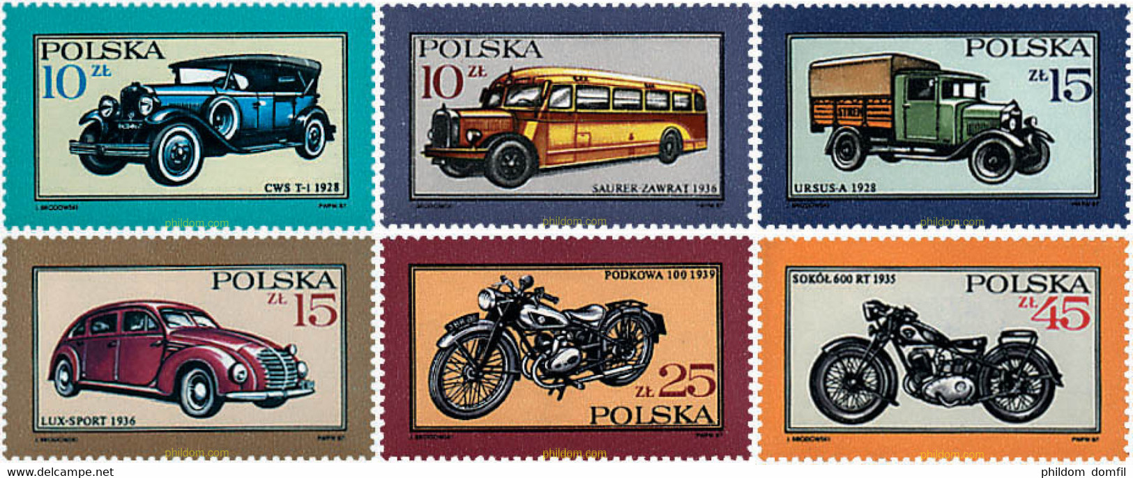 44083 MNH POLONIA 1987 AUTOMOVILES Y MOTOCICLETAS - Sin Clasificación