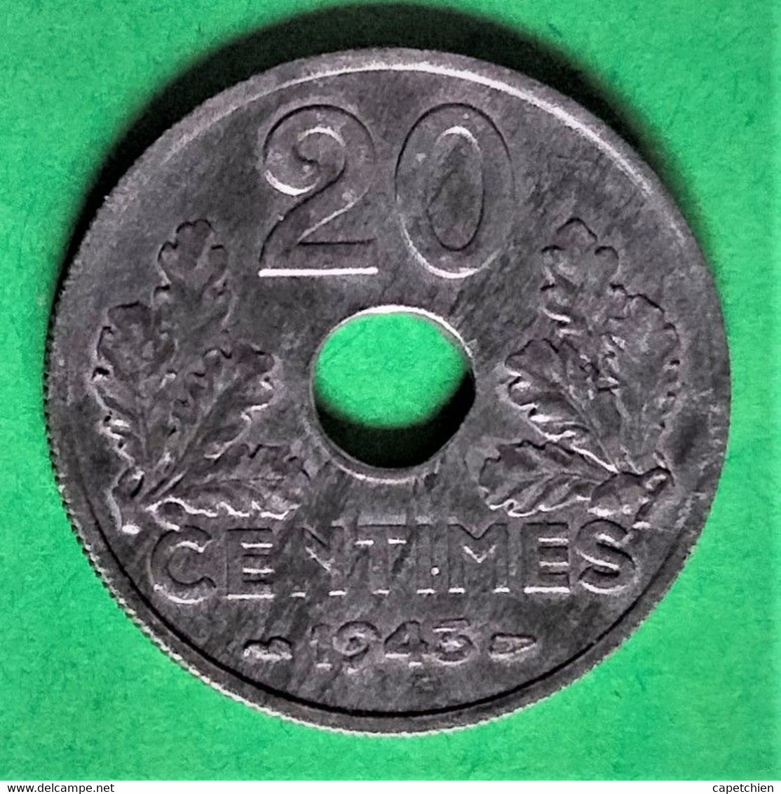 FRANCE / ETAT FRANCAIS / 20 CENTIMES / 1943 / ZINC - 20 Centimes