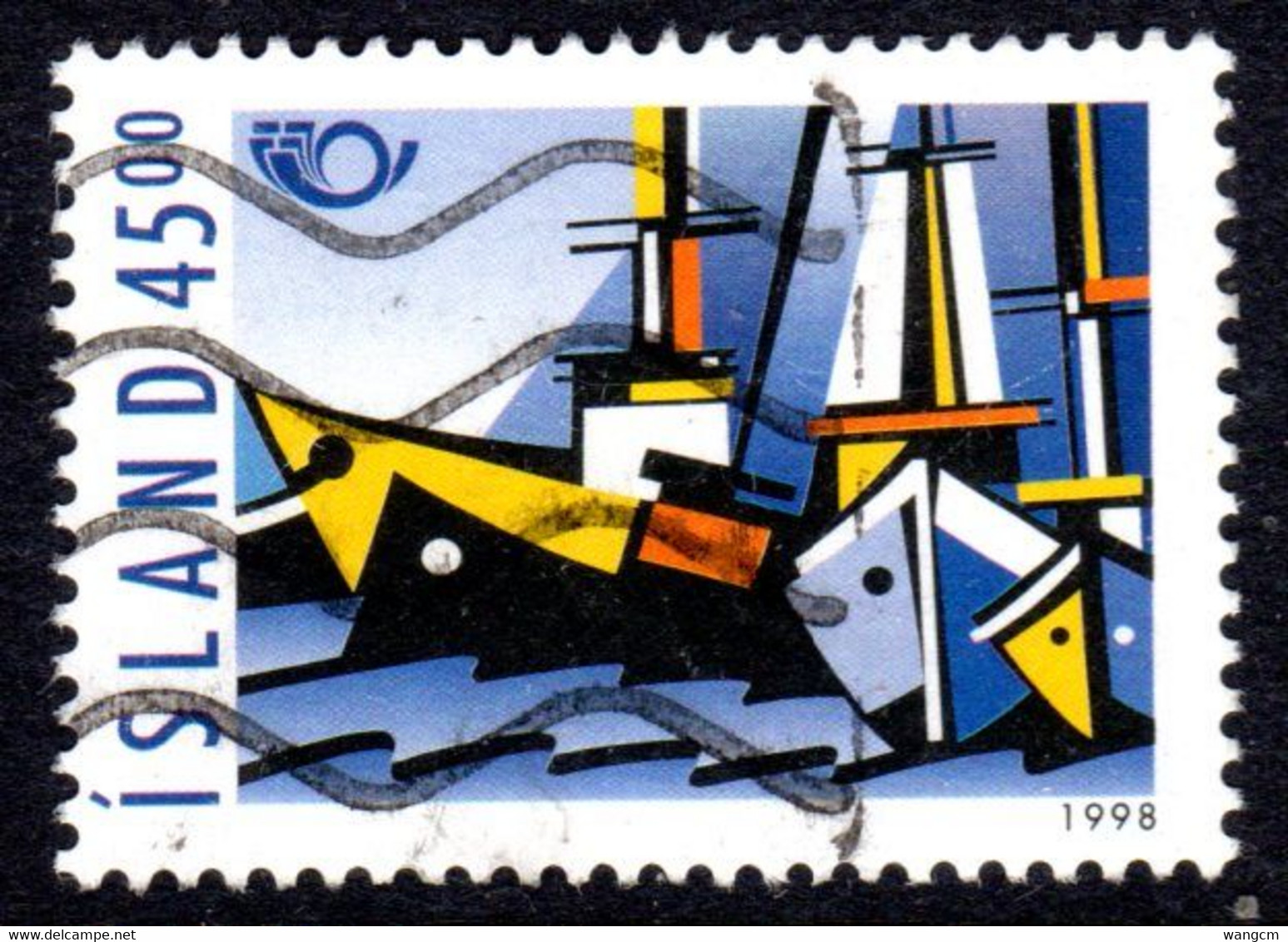 Iceland 1998 45k Nordic Countries' Post Co-op - Sailing Fine Used - Usados