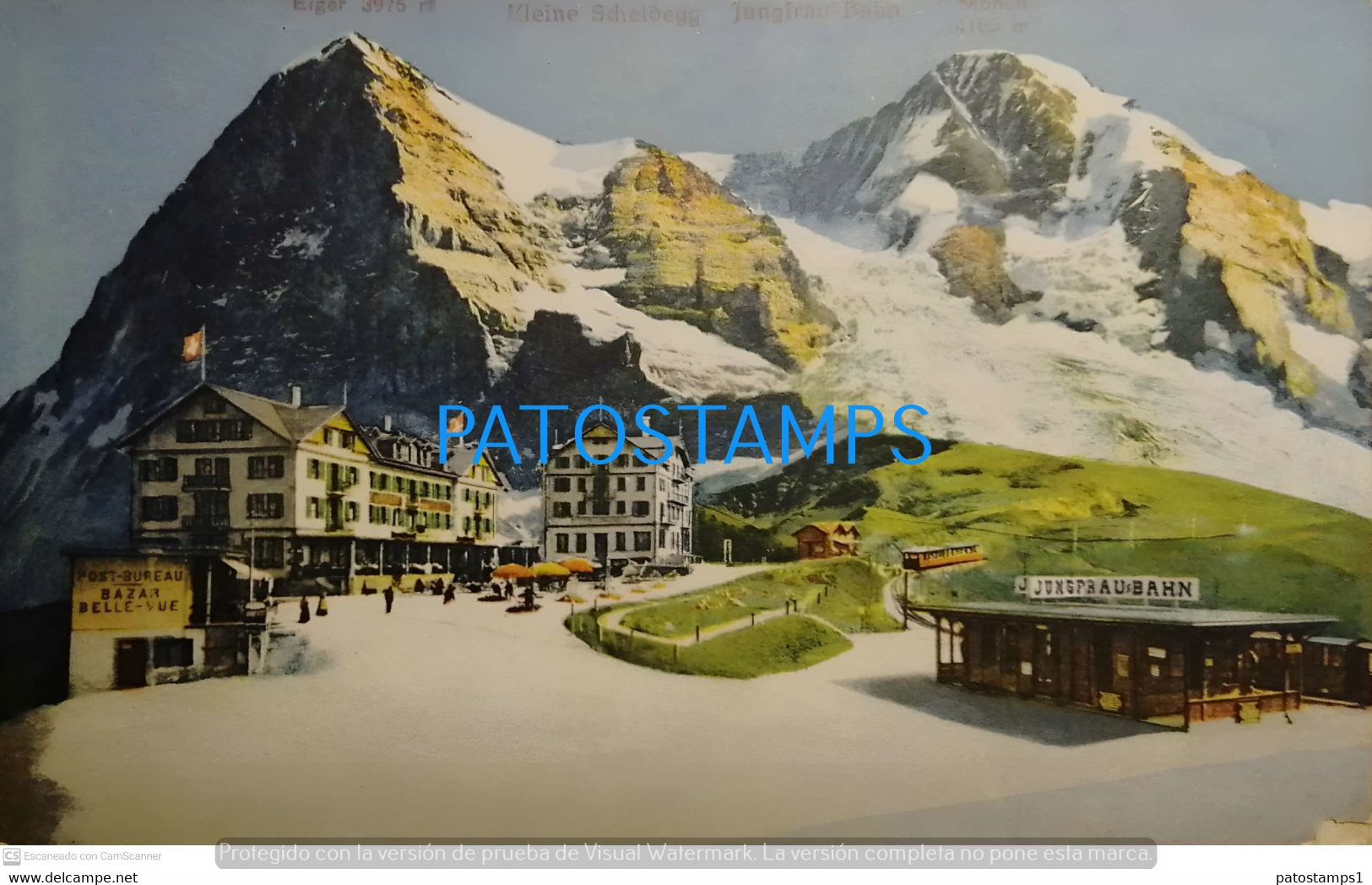 198994 SWITZERLAND KLEINE SCHEIDEGG VIRGIN RAILWAY VIEW PARTIAL POSTAL POSTCARD - Egg