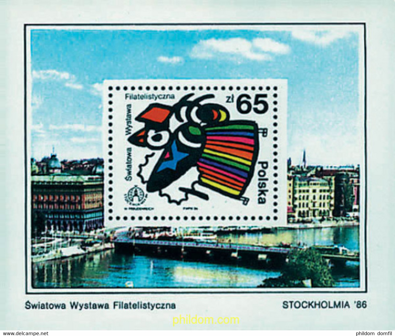 44088 MNH POLONIA 1986 STOCKHOLMIA 86. EXPOSICION FILATELICA INTERNACIONAL - Ohne Zuordnung