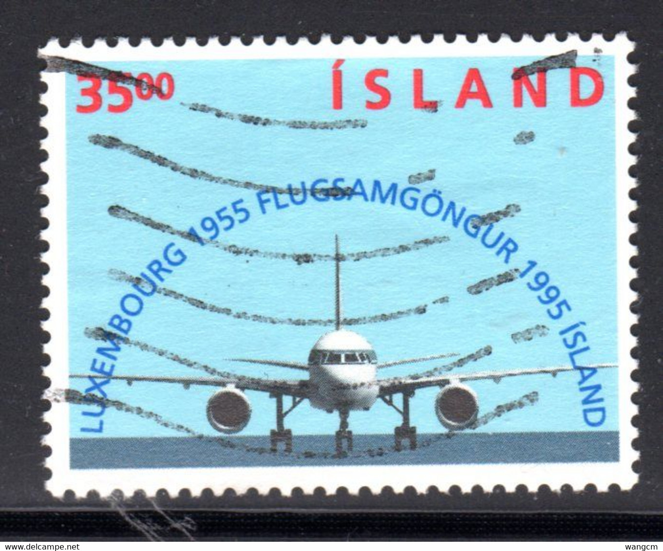 Iceland 1995 35k Iceland - Luxembourg Air Link Fine Used - Gebraucht