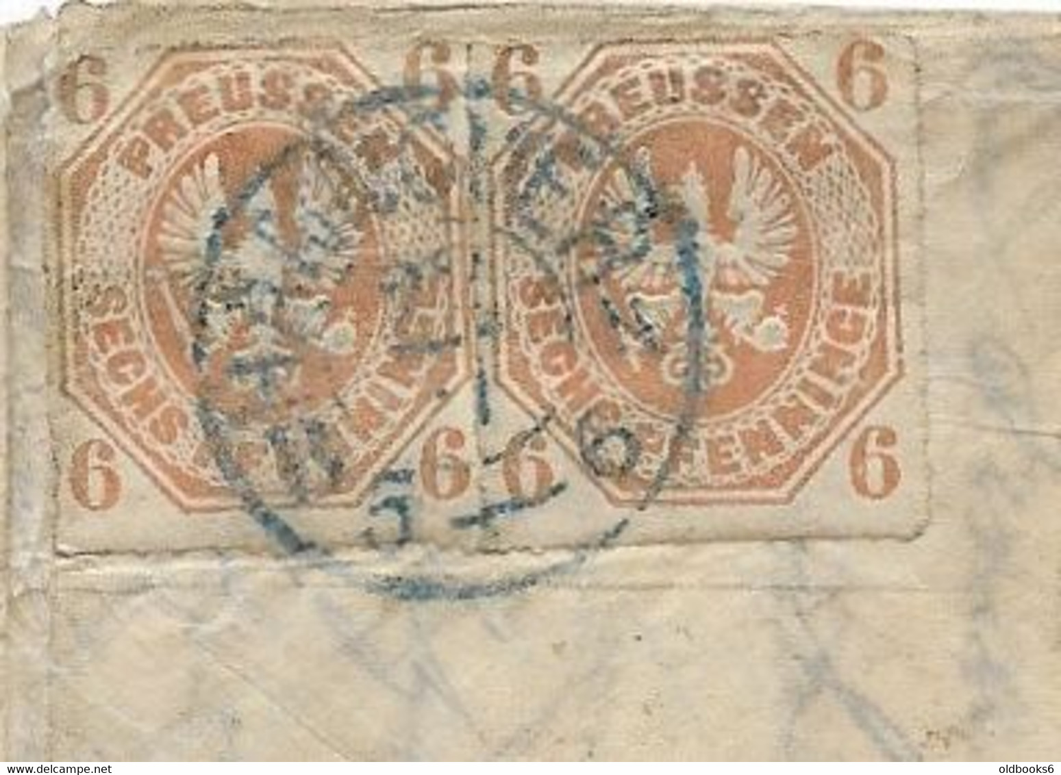 PREUSSEN HANNOVER HAMBURG 1867, Brief Mit 2x 6 Pfg. Orange Besetzung Hannover - Storia Postale