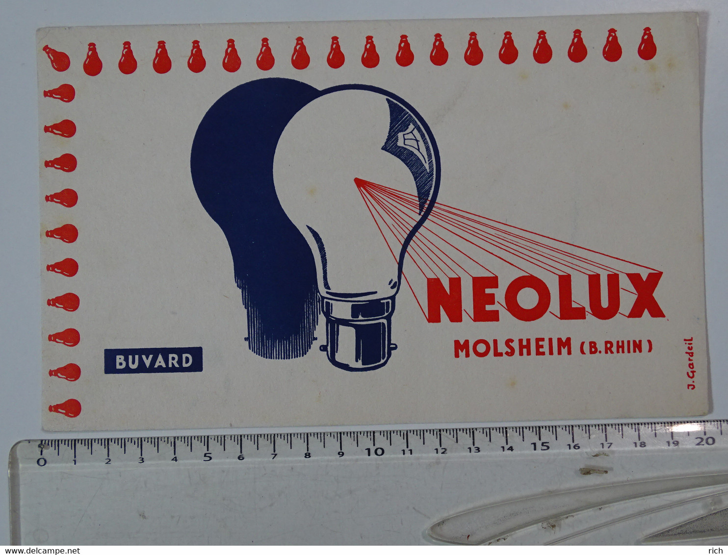 Buvard - NEOLUX Molsheim (B. Rhin) - Ampoules - N