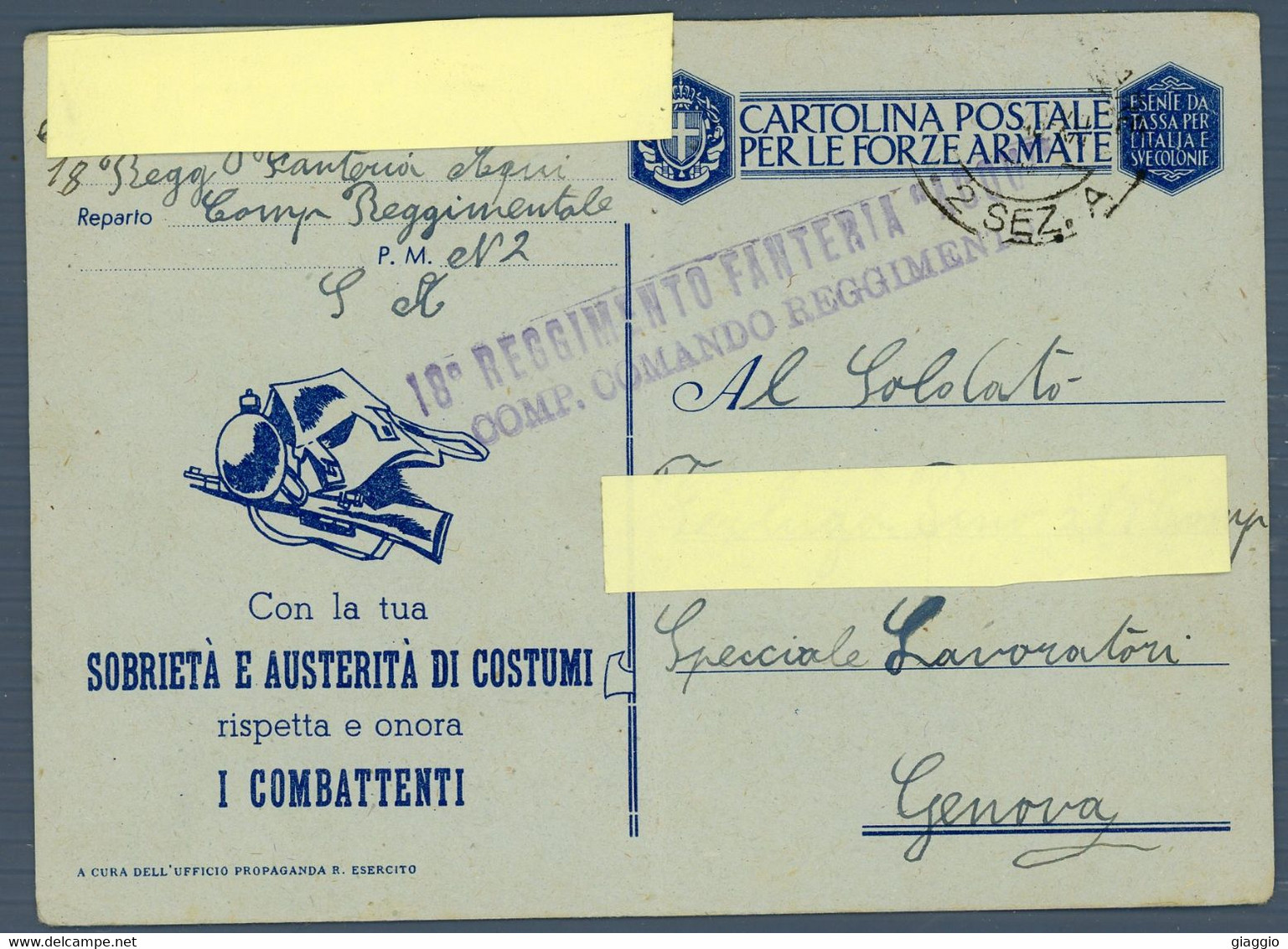 °°° Cartolina Postale N. 4959 - Per Le Forze Armate °°° - 1939-45
