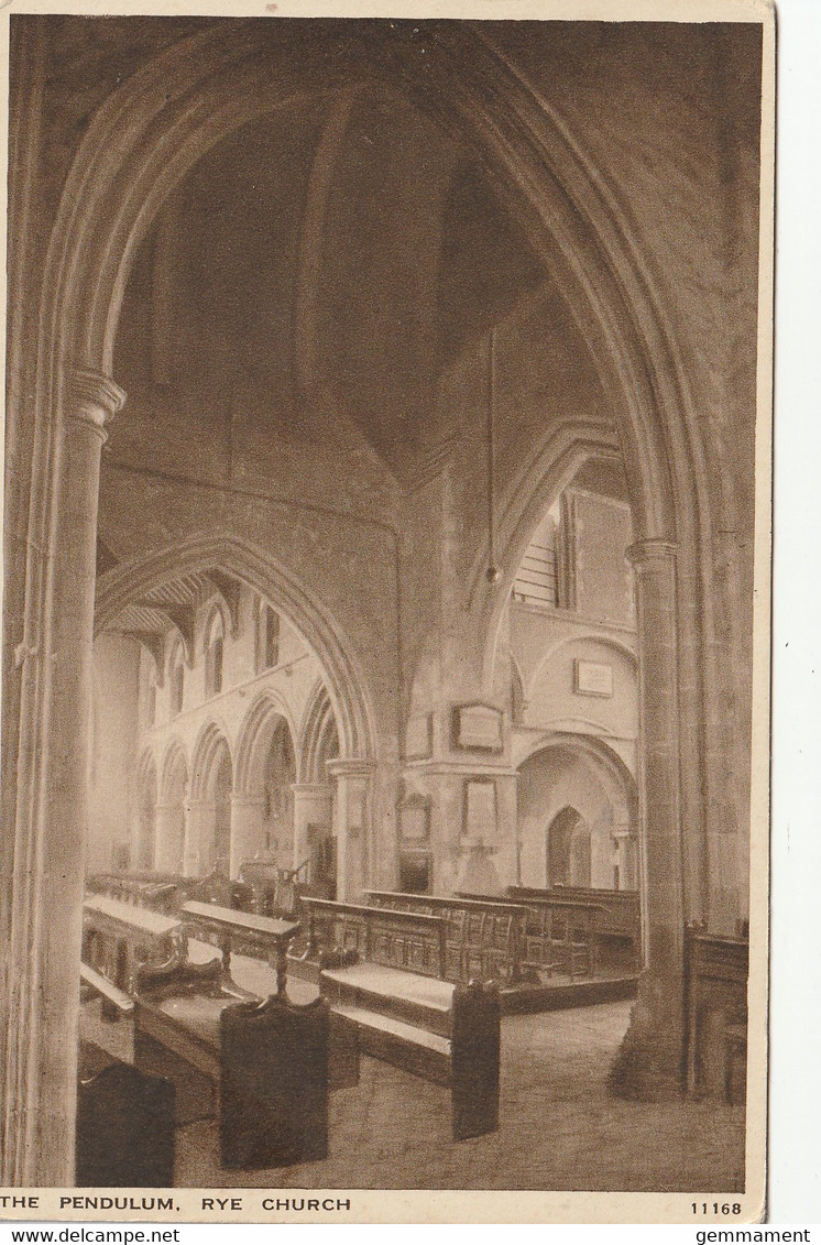 RYE  CHURCH INTERIOR . THE PENDULUM - Rye