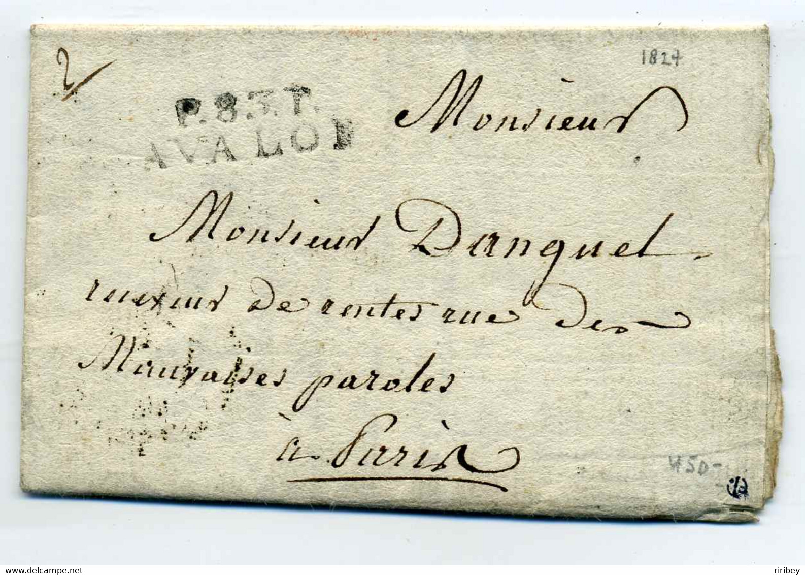 P83P AVALON / Dept De L'Yonne / 1824 - 1801-1848: Précurseurs XIX